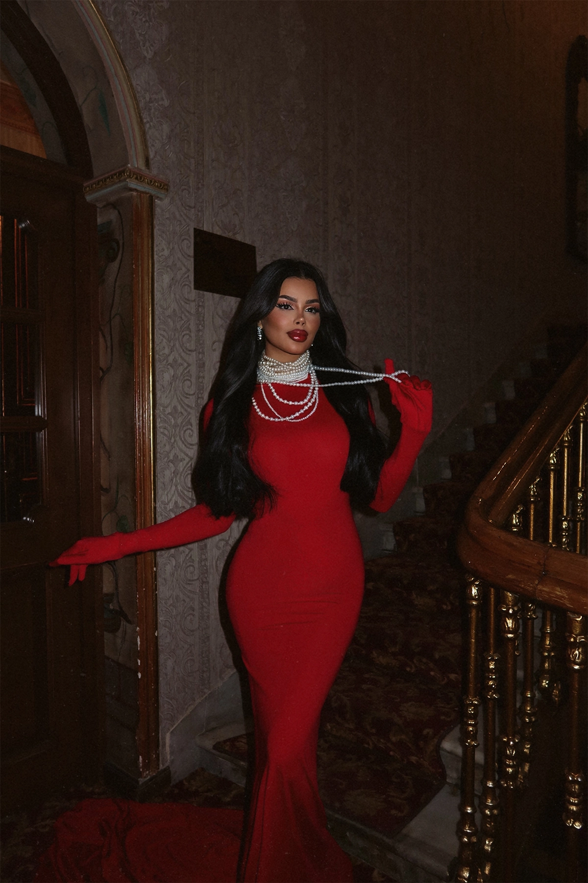 Glove Detail Long Dress – Brand: EYYO ATELIER – Women & Kids, Baby Clothes Wholesale – TheBS Women