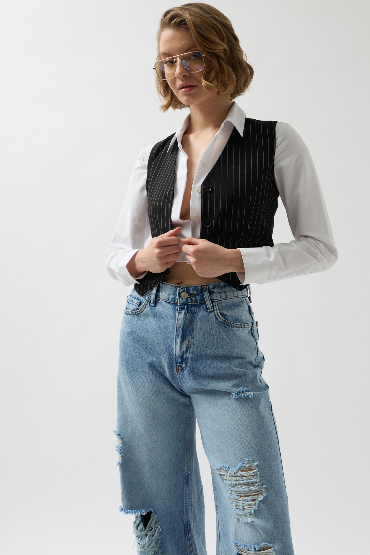 Striped Vest – Brand: Black Fashion – Women & Kids, Baby Clothes Wholesale – TheBS Women