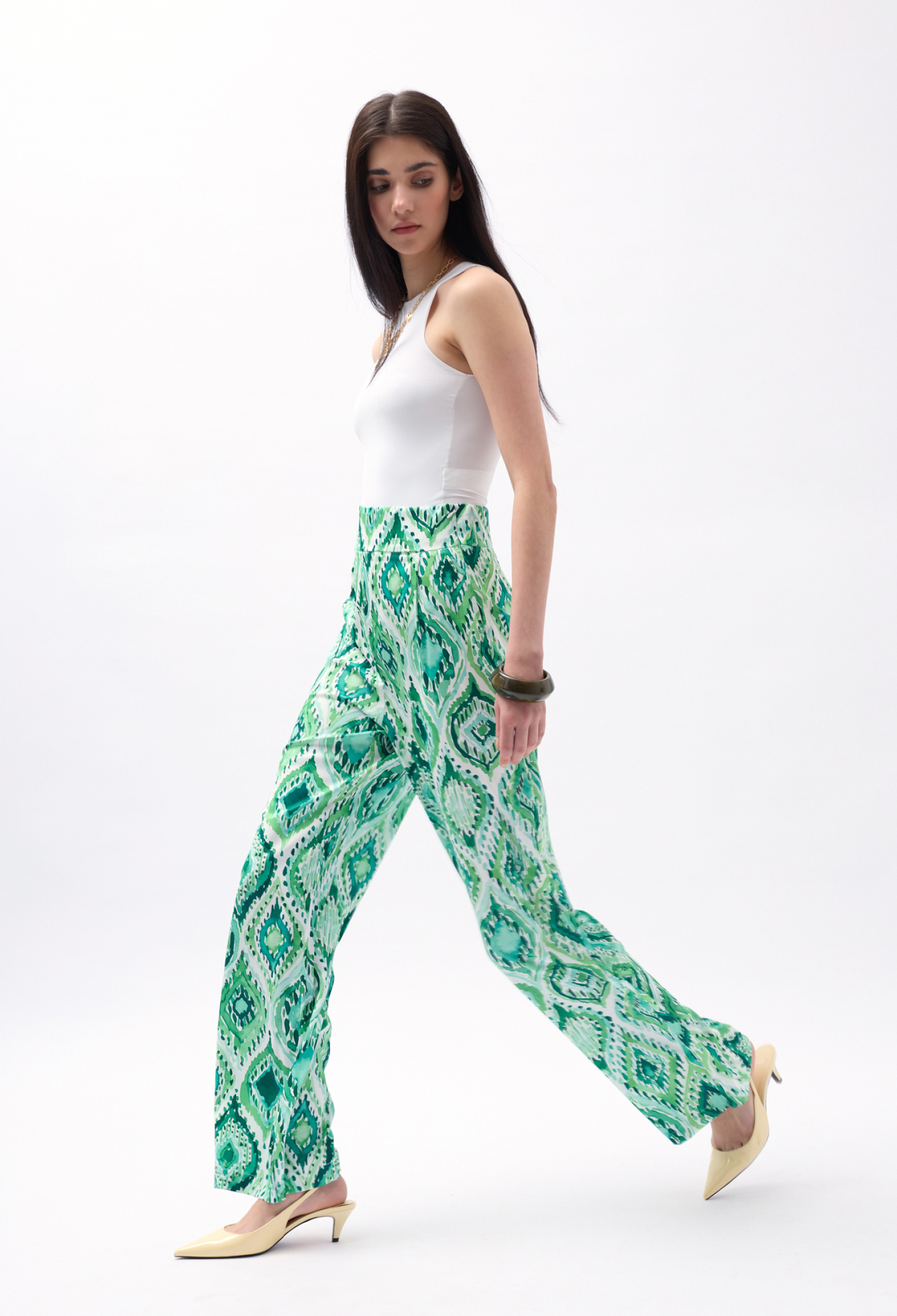 Patterned Satin Trousers - Brand: Black Fashion - Women & Kids, Baby Clothes Wholesale - TheBS Women