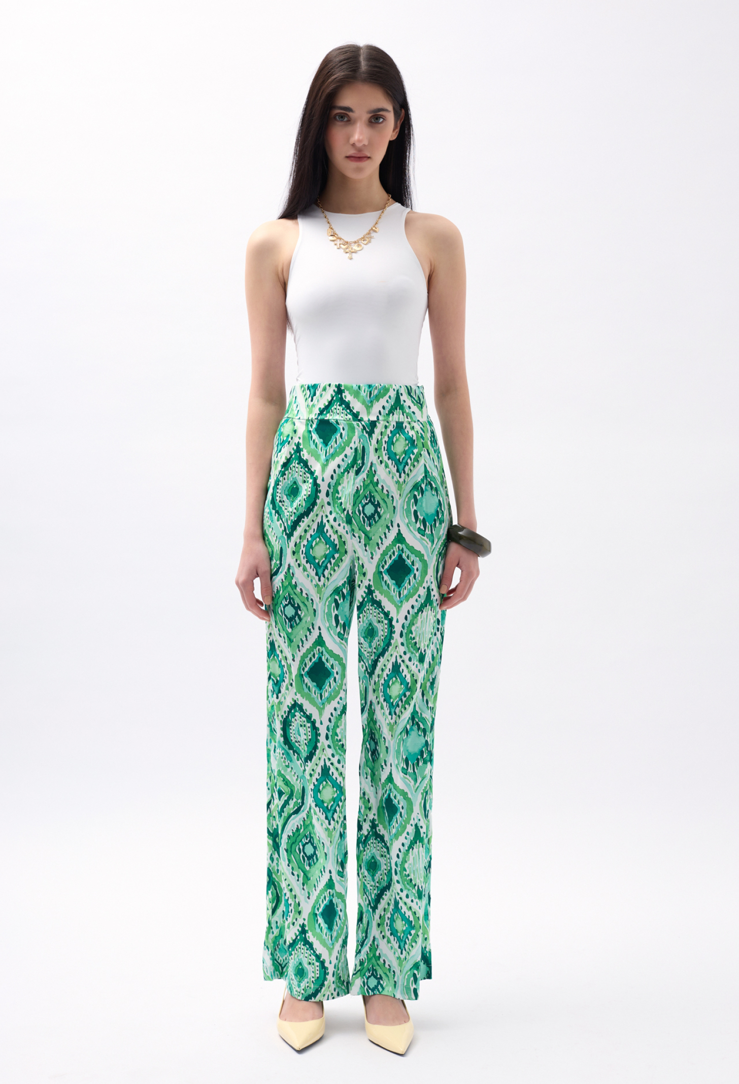 Patterned Satin Trousers - Brand: Black Fashion - Women & Kids, Baby Clothes Wholesale - TheBS Women