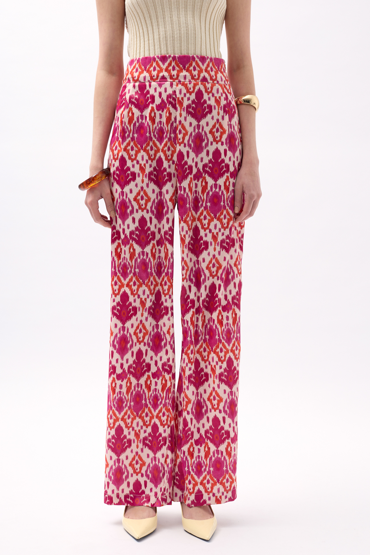 Patterned Satin Trousers – Brand: Black Fashion – Women & Kids, Baby Clothes Wholesale – TheBS Women