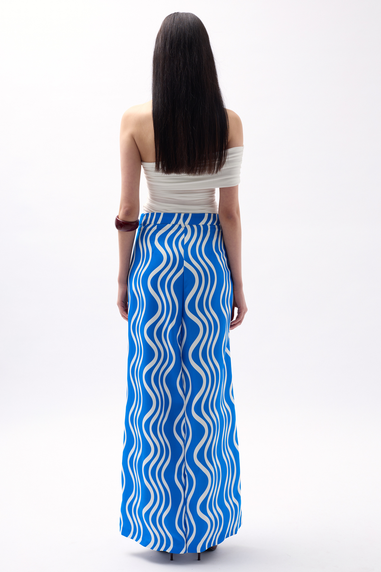 Printed Front Slit Skirt – Blue – Brand: Black Fashion – Women & Kids, Baby Clothes Wholesale – TheBS Women