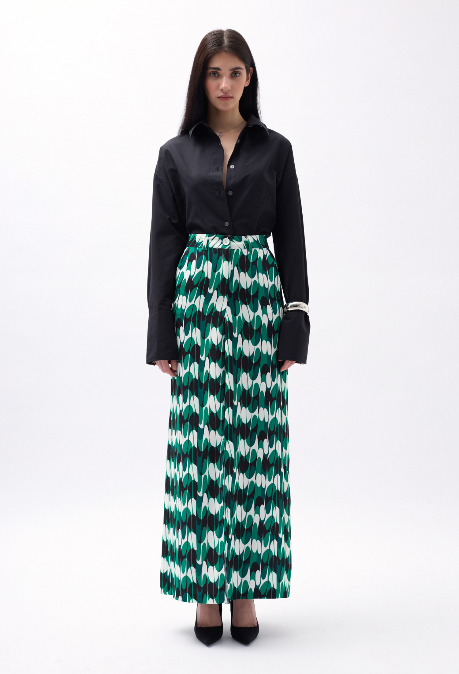 Printed Front Slit Skirt - Brand: Black Fashion - Women & Kids, Baby Clothes Wholesale - TheBS Women