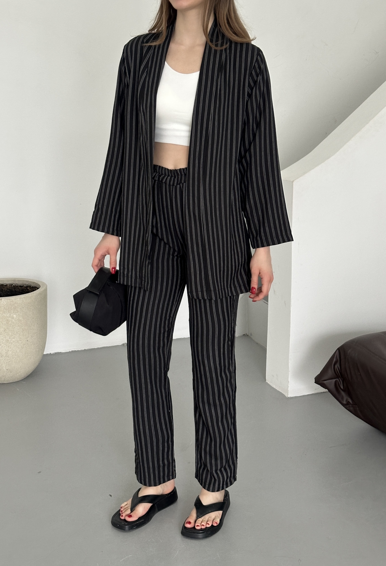 Striped Vest Suit - Brand: My Fashion - Women & Kids, Baby Clothes Wholesale - TheBS Women