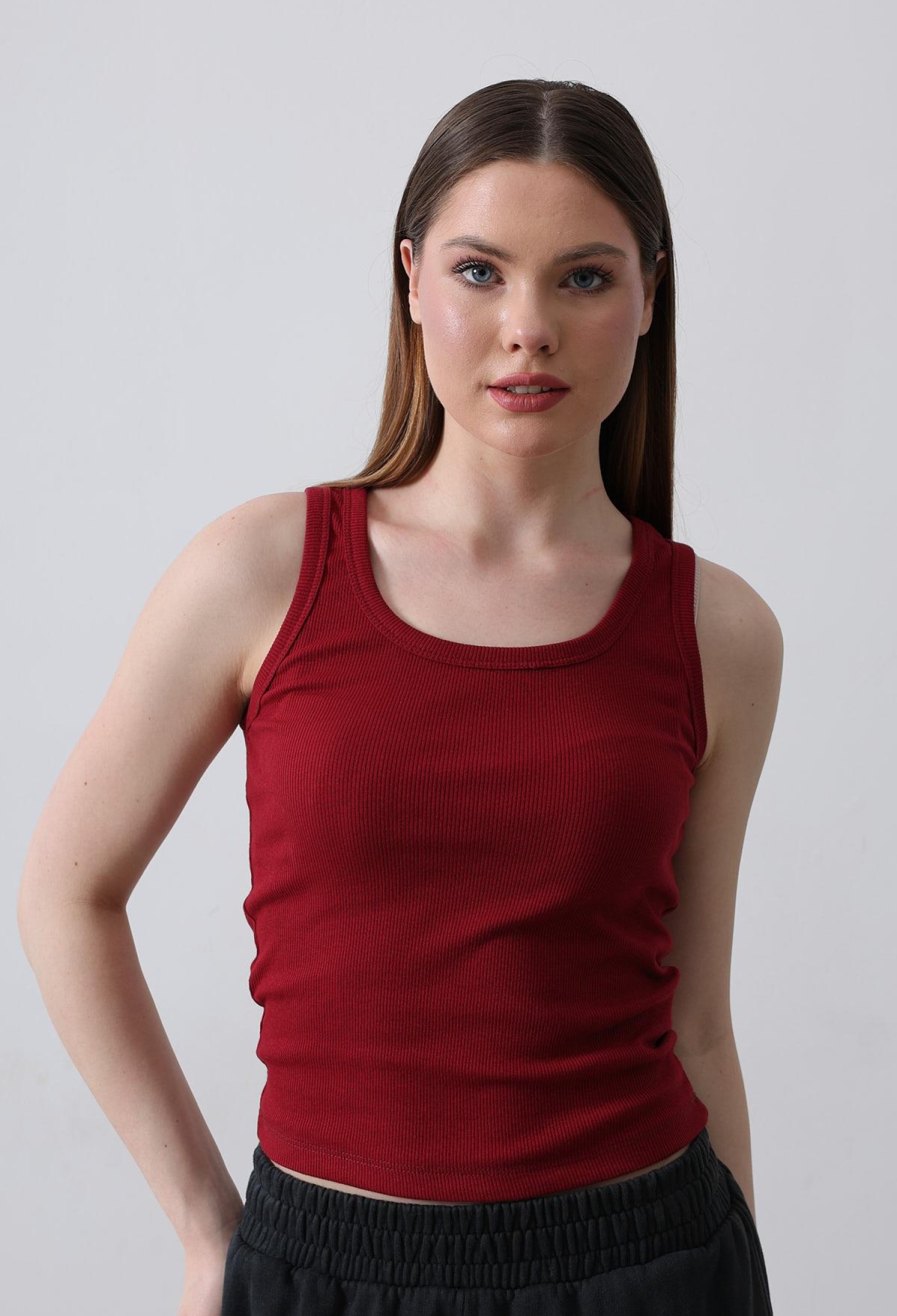 Basic Tank Top - - Burgundy - Brand: Reyon - Women & Kids, Baby Clothes Wholesale - TheBS Women