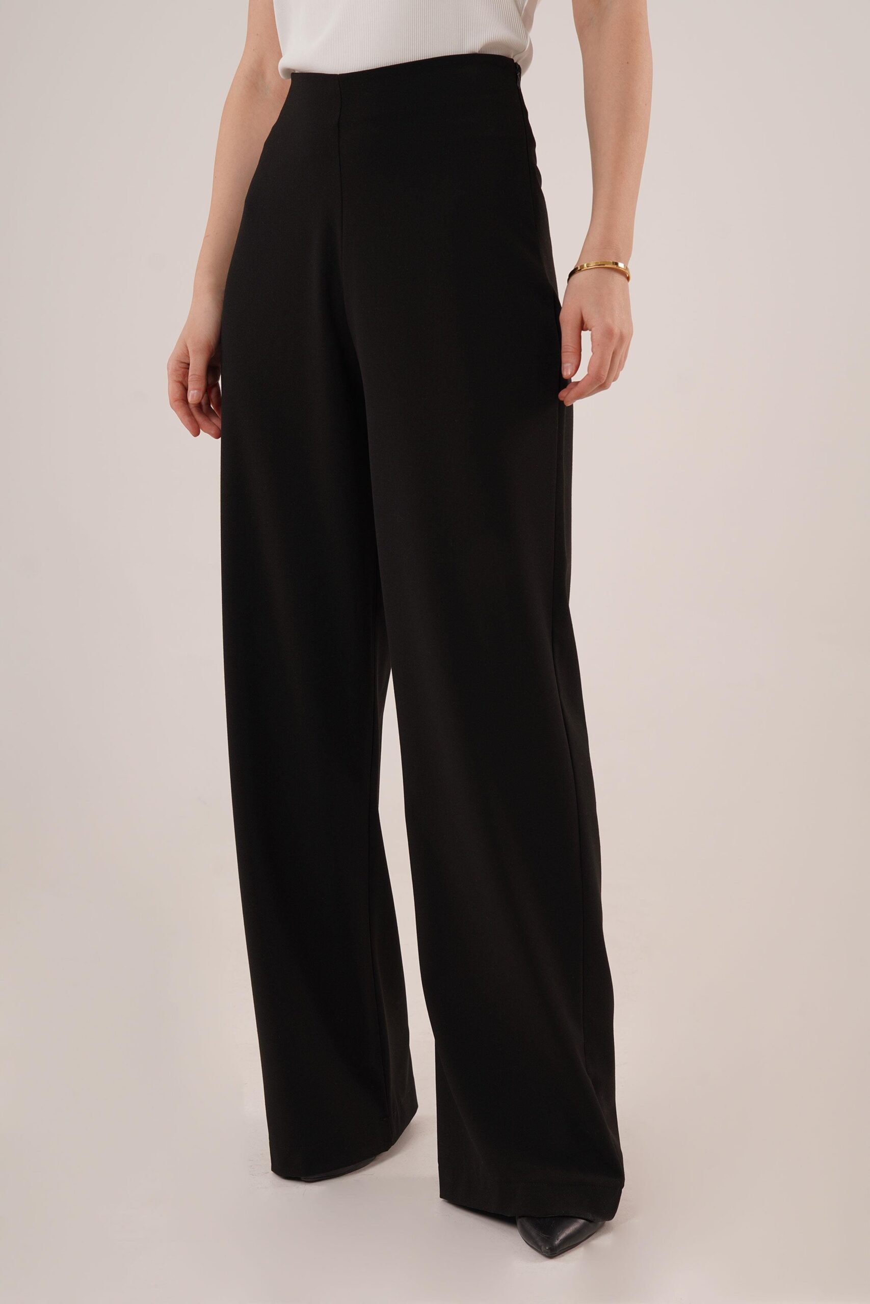 WholesaleFabric Pants With Loose Leg Side Zipper - Brand: Lustrin - Women & Kids, Baby Clothes Wholesale - TheBS Women