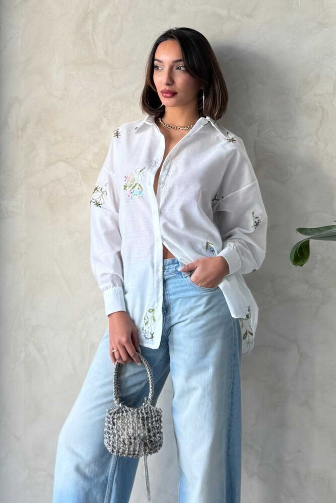 Embroidered Shirt – Cream – Brand: Topshow – Women & Kids, Baby Clothes Wholesale – TheBS Women