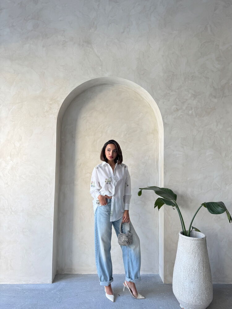 Embroidered Shirt – Cream – Brand: Topshow – Women & Kids, Baby Clothes Wholesale – TheBS Women