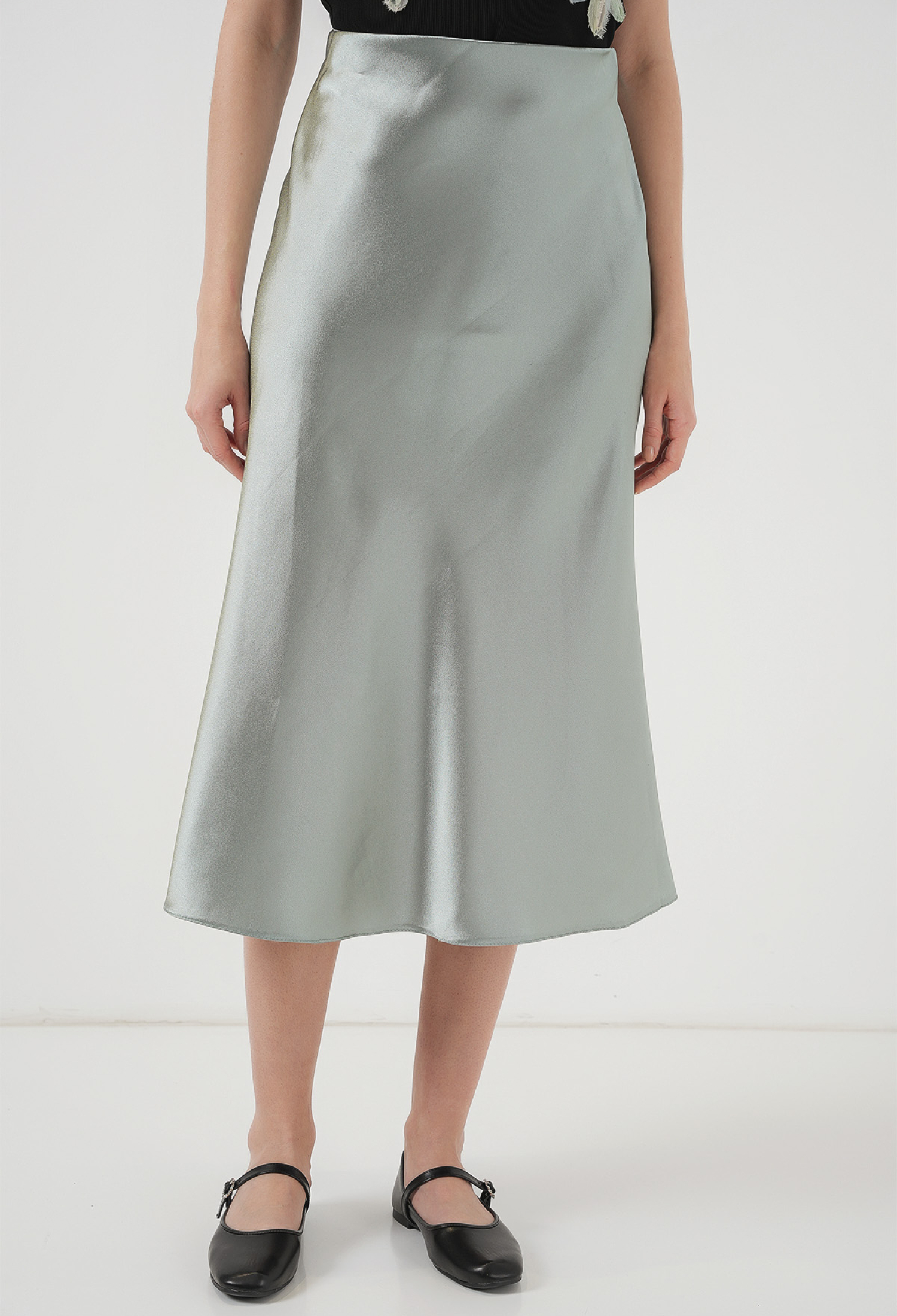 Satin Skirt - Çağla - Brand: Bigdart - Women & Kids, Baby Clothes Wholesale - TheBS Women