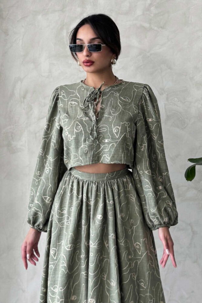 Embroidered Front Tie Blouse - Light - Brand: Topshow - Women & Kids, Baby Clothes Wholesale - TheBS Women