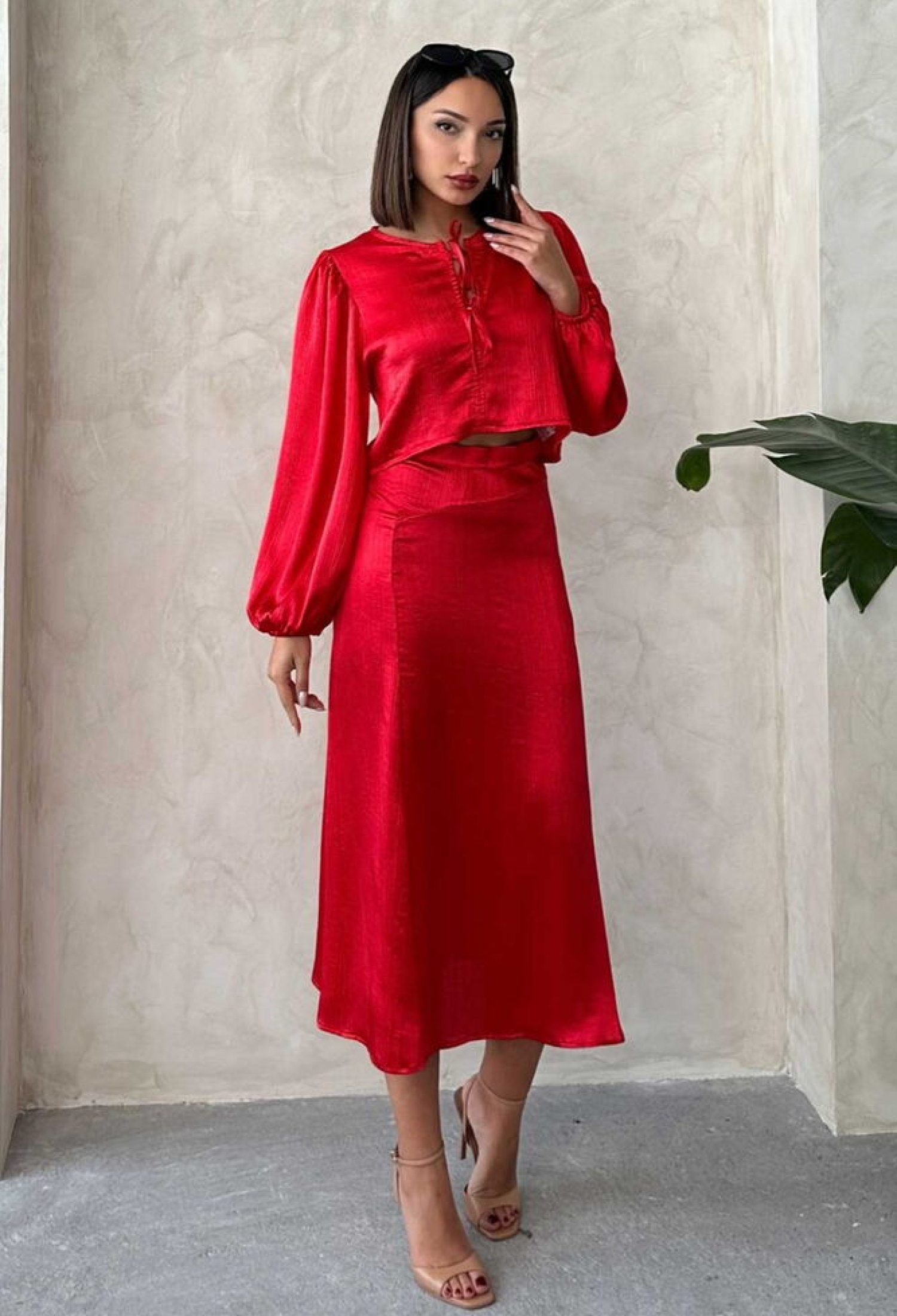 Satin Skirt With Lace - Brand: Topshow - Women & Kids, Baby Clothes Wholesale - TheBS Women