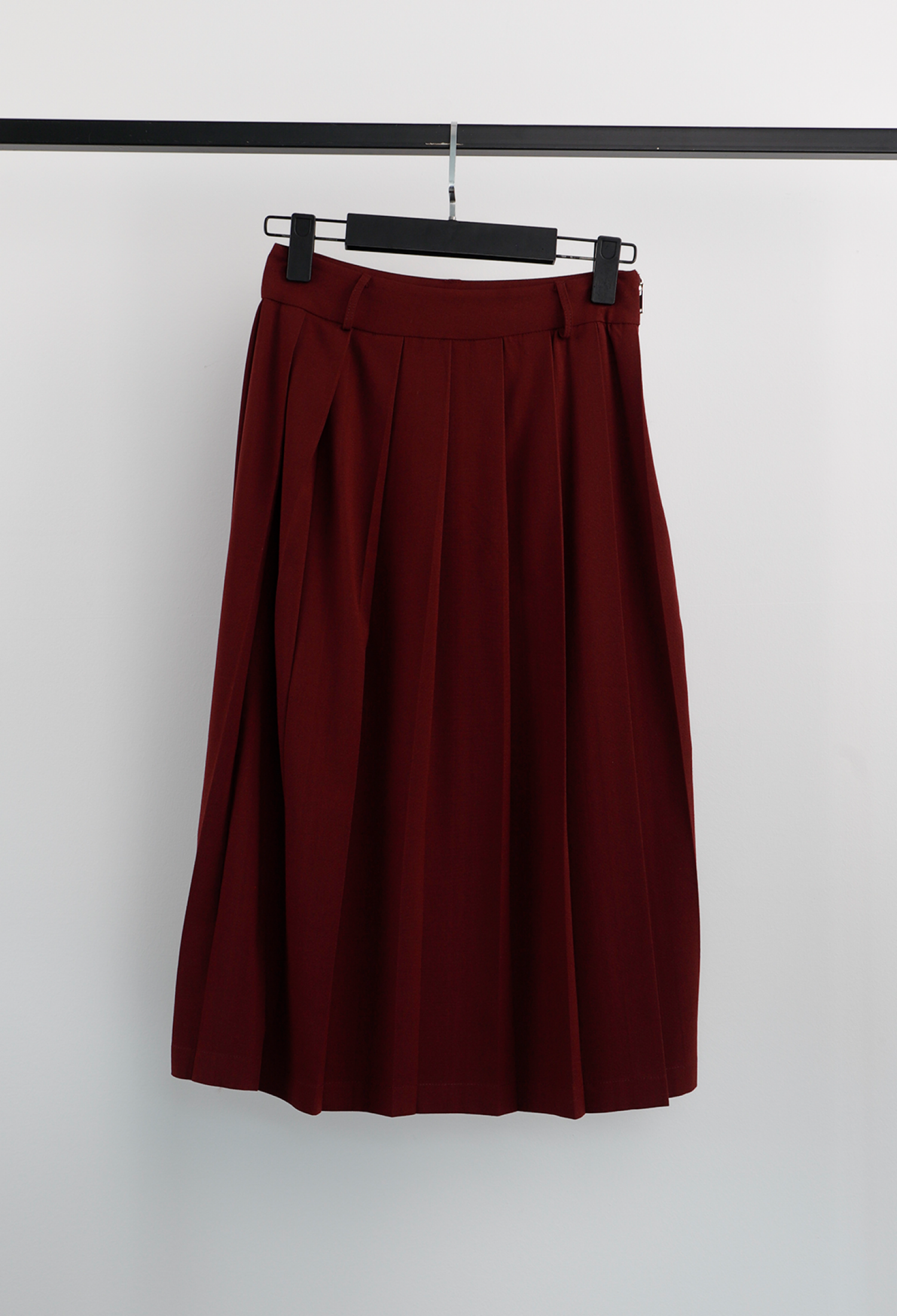 Side Zipper Maxi Skirt - Burgundy - Brand: Cream Rouge - Women & Kids, Baby Clothes Wholesale - TheBS Women
