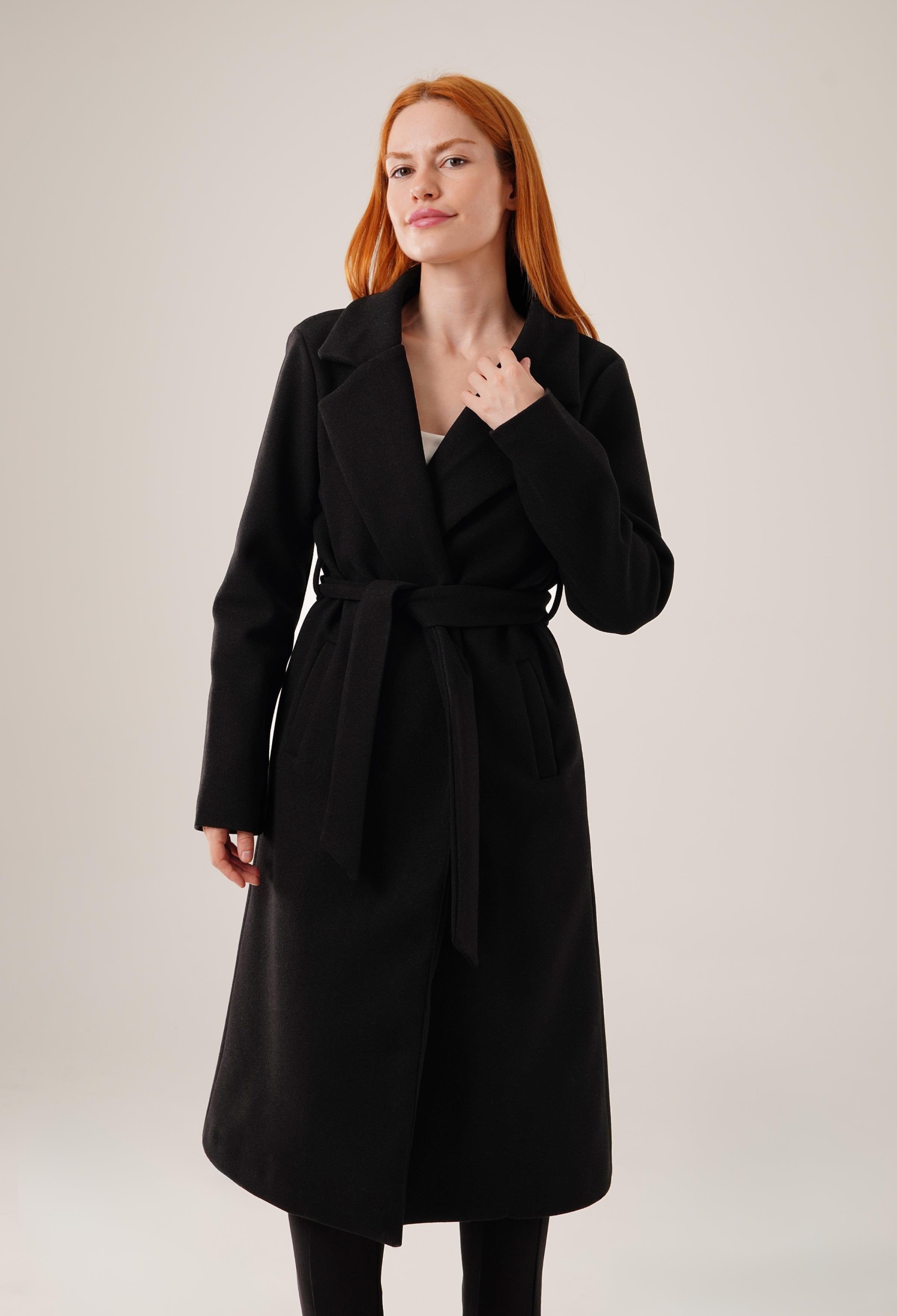 Long LinedCashmere Wholesale Coat - Brand: Lustrin - Women & Kids, Baby Clothes Wholesale - TheBS Women