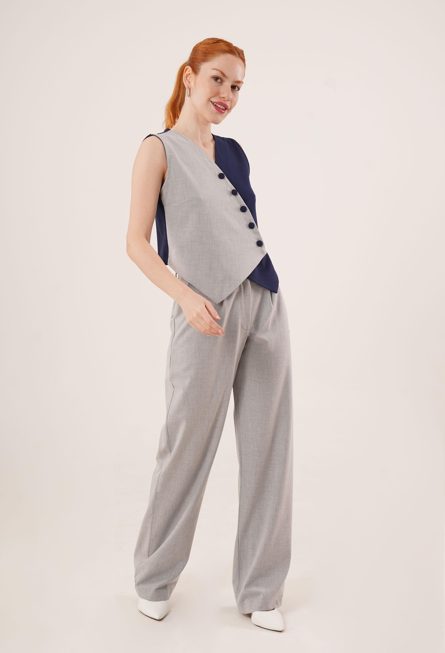 Wholesale Vest With Cross Pattern Buttons - Brand: Lustrin - Women & Kids, Baby Clothes Wholesale - TheBS Women