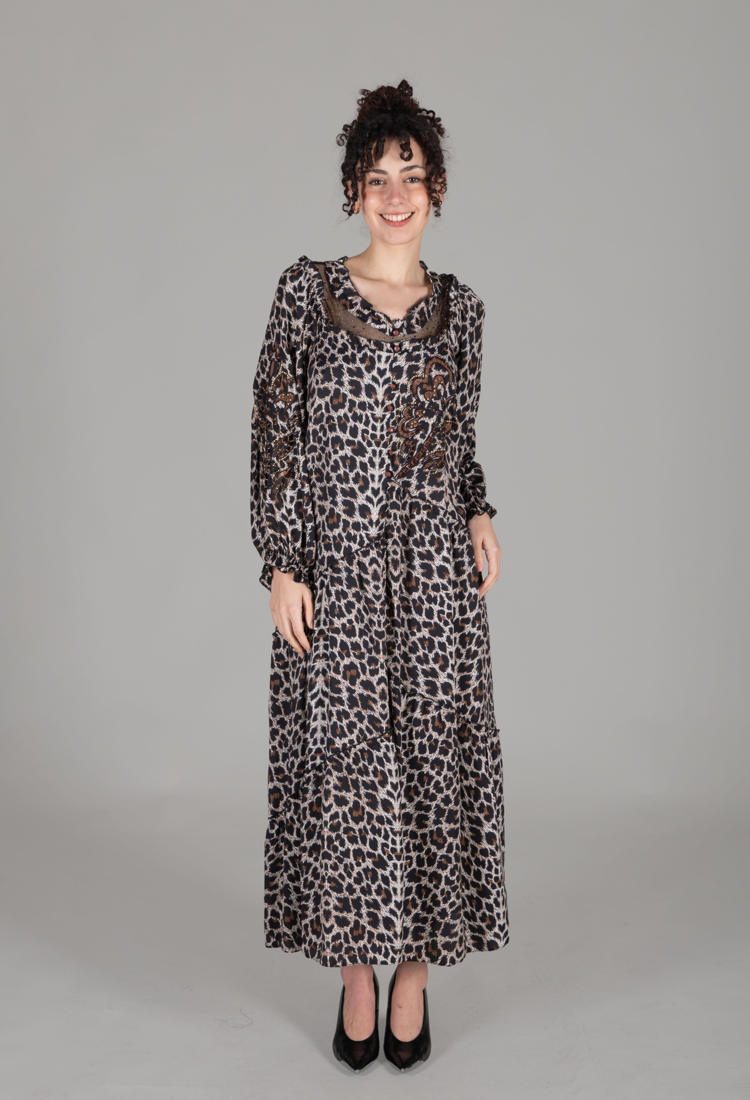 Round Neck Empirme Dress - Brand: GUMANIZE - Women & Kids, Baby Clothes Wholesale - TheBS Women