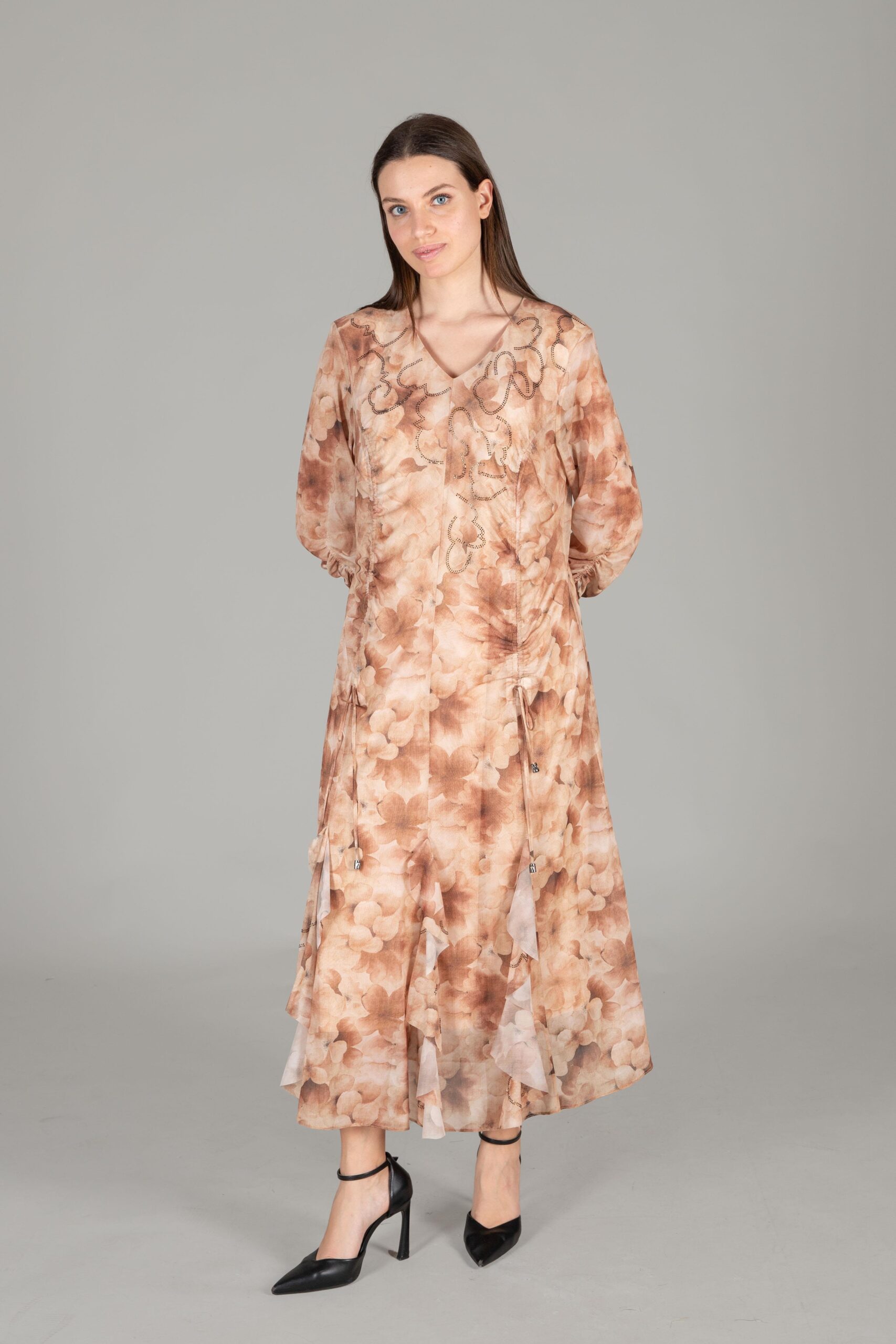 Round Neck Empirme Dress - Brand: GUMANIZE - Women & Kids, Baby Clothes Wholesale - TheBS Women