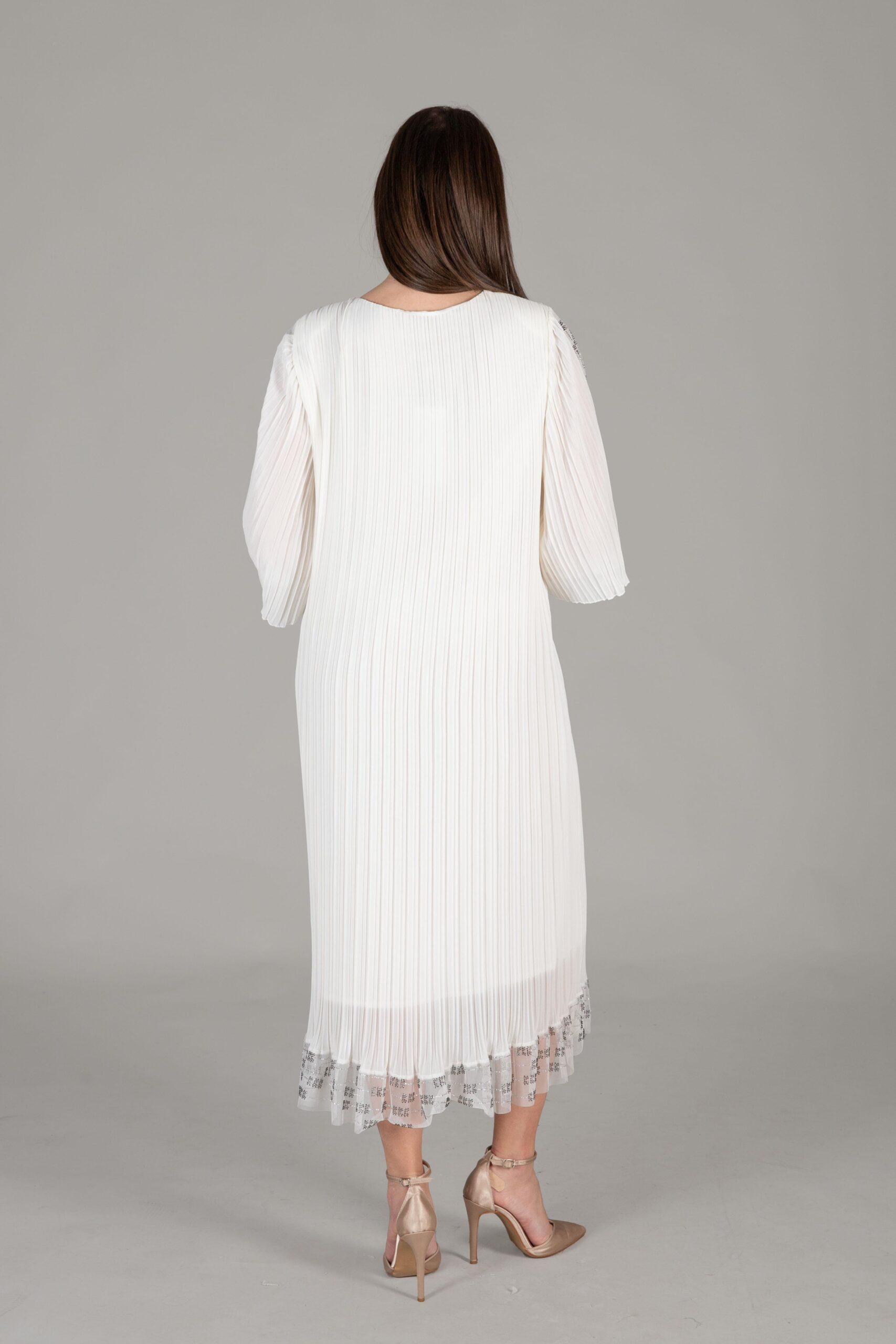 Round Neck Tulle Chiffon Dress – Brand: GUMANIZE – Women & Kids, Baby Clothes Wholesale – TheBS Women