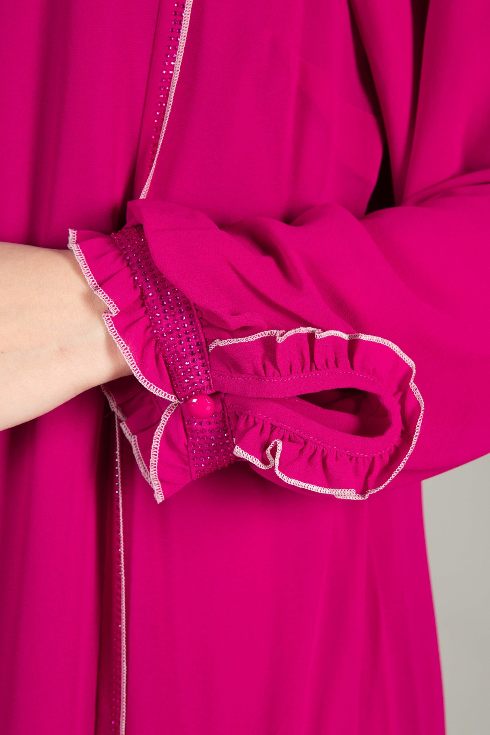 Ruffle Neck Chiffon Dress – Brand: GUMANIZE – Women & Kids, Baby Clothes Wholesale – TheBS Women