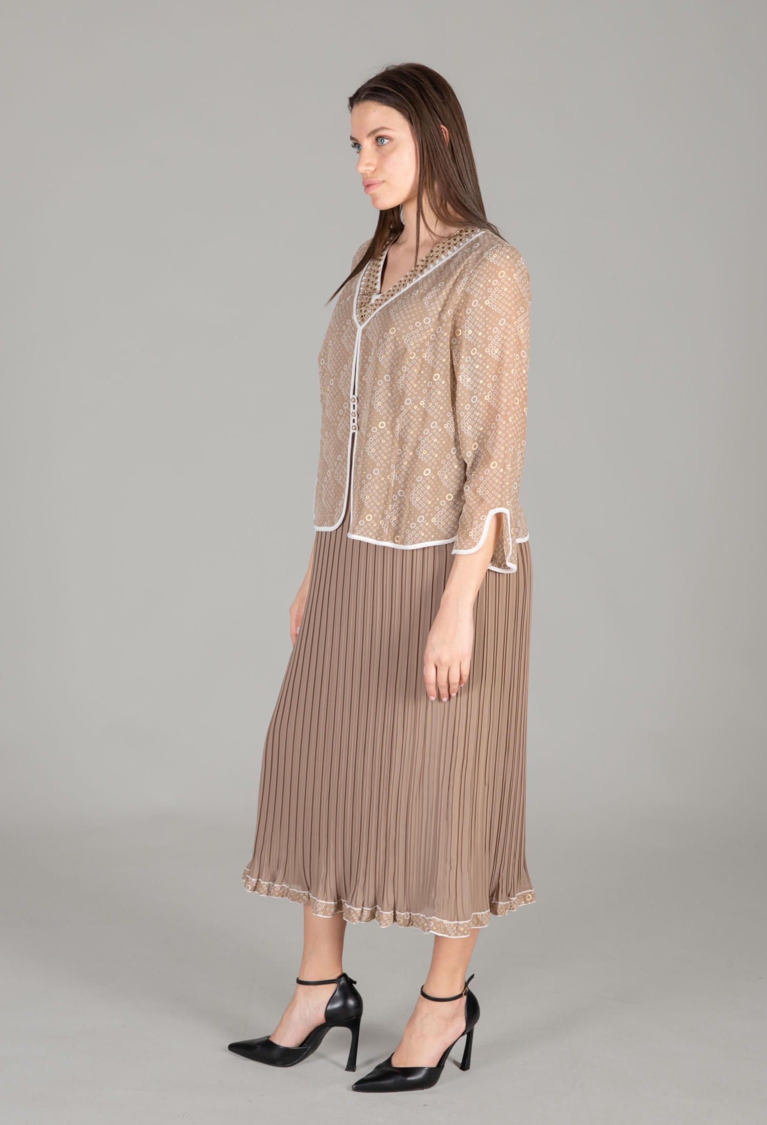 V Neck Empirme Dress - Brand: GUMANIZE - Women & Kids, Baby Clothes Wholesale - TheBS Women