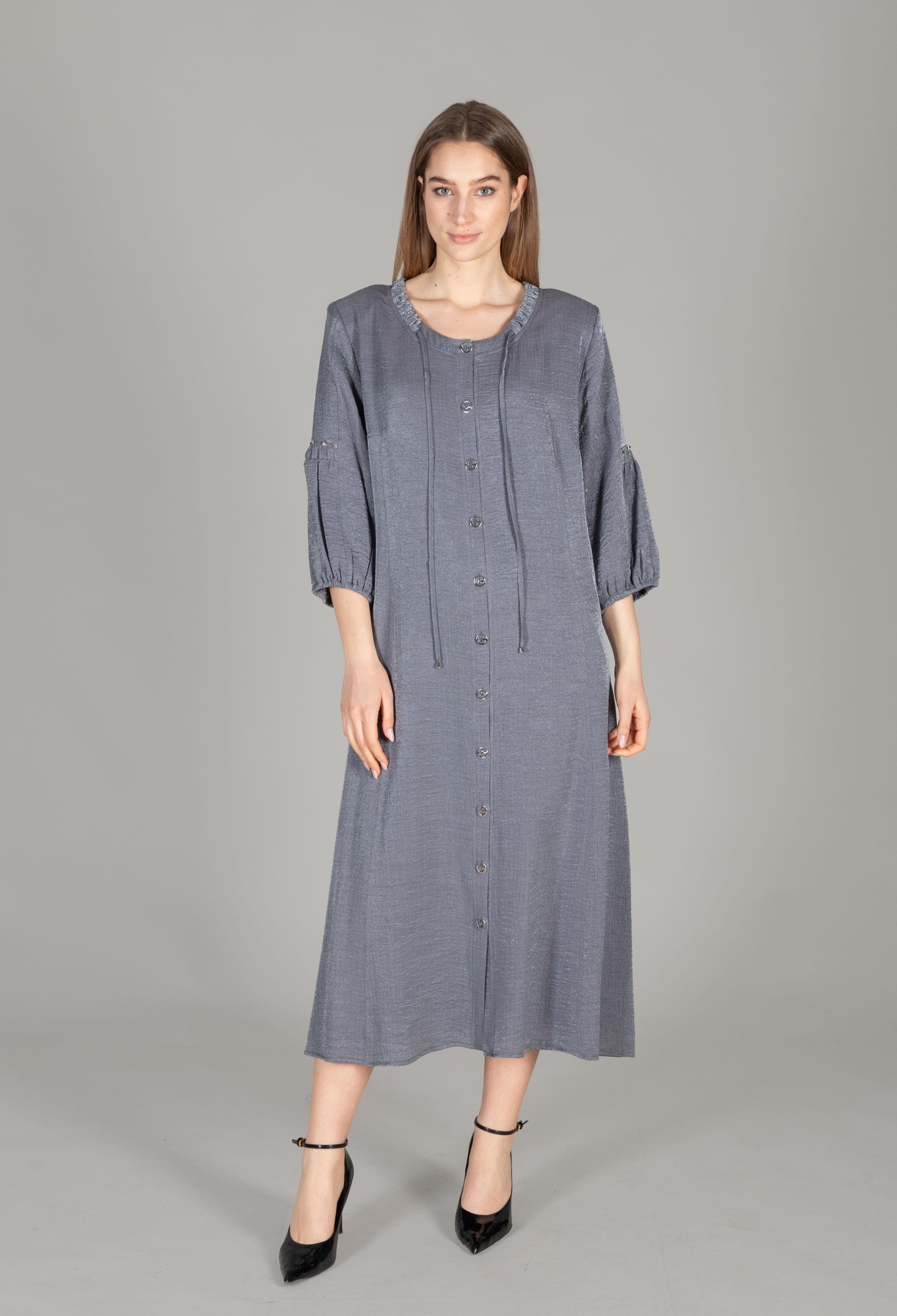 Round Neck Glitter Dress - Brand: GUMANIZE - Women & Kids, Baby Clothes Wholesale - TheBS Women