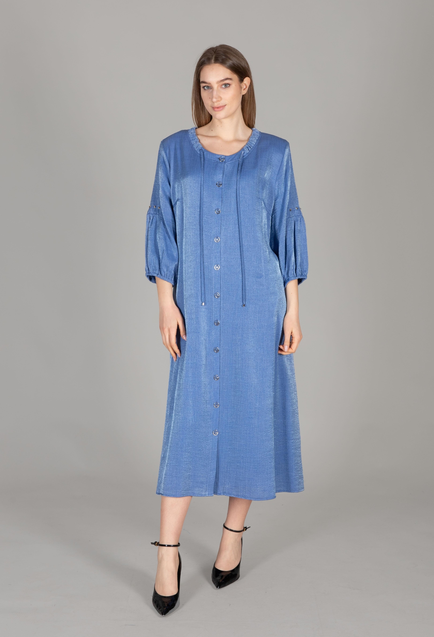 Round Neck Glitter Dress - Brand: GUMANIZE - Women & Kids, Baby Clothes Wholesale - TheBS Women