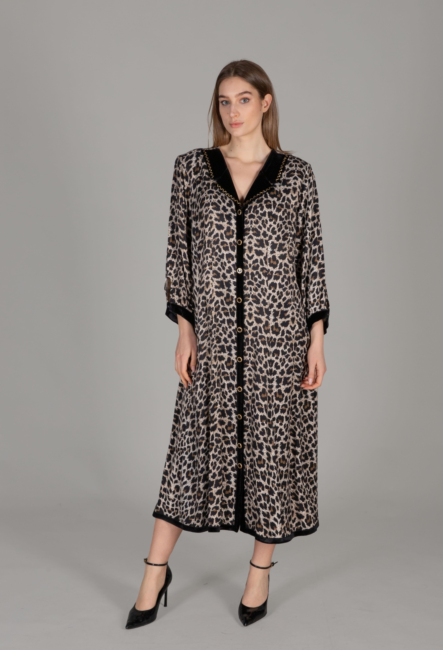 Shirt Collar Flush Empirme Dress - Brand: GUMANIZE - Women & Kids, Baby Clothes Wholesale - TheBS Women