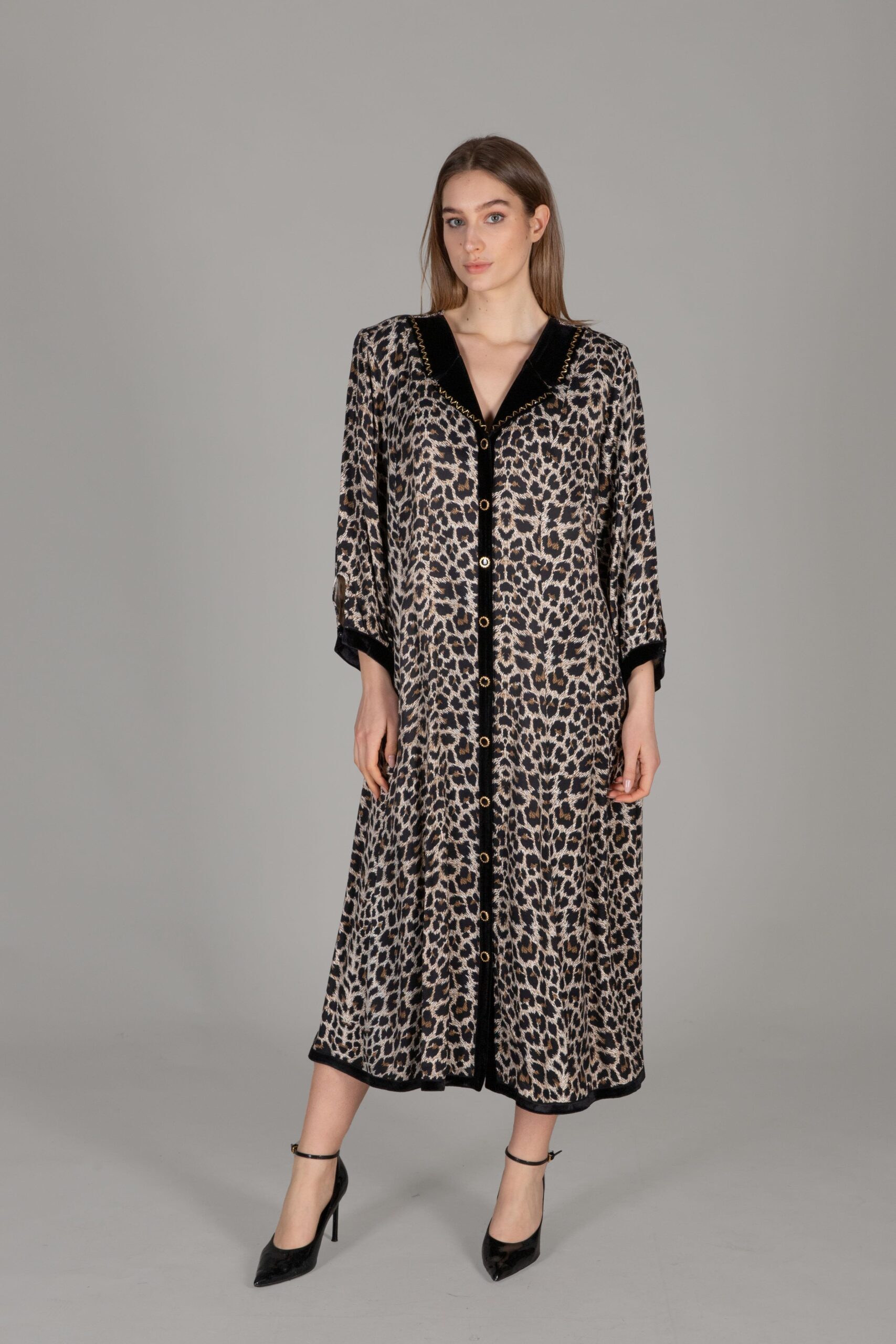 Shirt Collar Flush Empirme Dress – Brand: GUMANIZE – Women & Kids, Baby Clothes Wholesale – TheBS Women