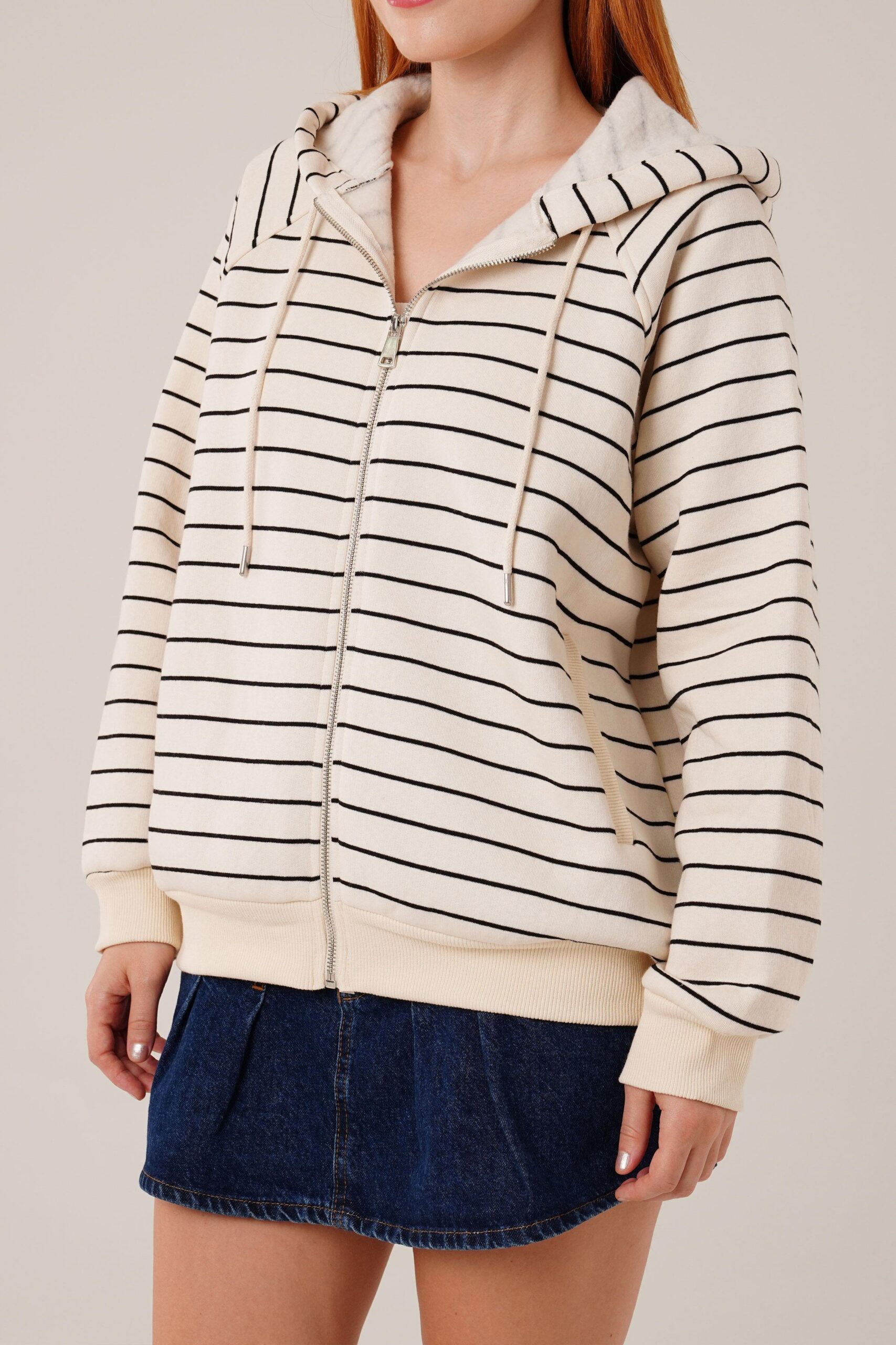 Wholesale Stone Cardigan With Hooded Zipper Stripes – Brand: Lustrin – Women & Kids, Baby Clothes Wholesale – TheBS Women