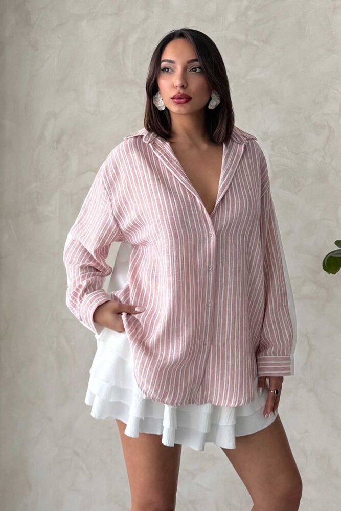 Striped Linen Shirt - Brand: Topshow - Women & Kids, Baby Clothes Wholesale - TheBS Women