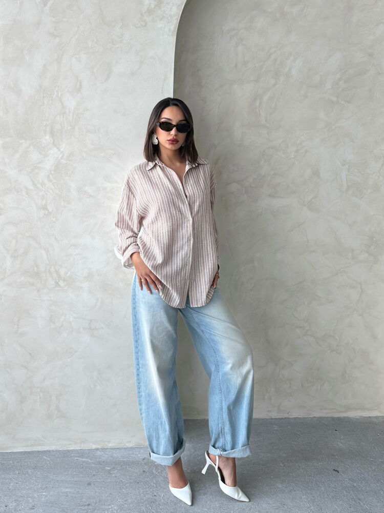 Striped Linen Shirt – Multicolor – Brand: Topshow – Women & Kids, Baby Clothes Wholesale – TheBS Women