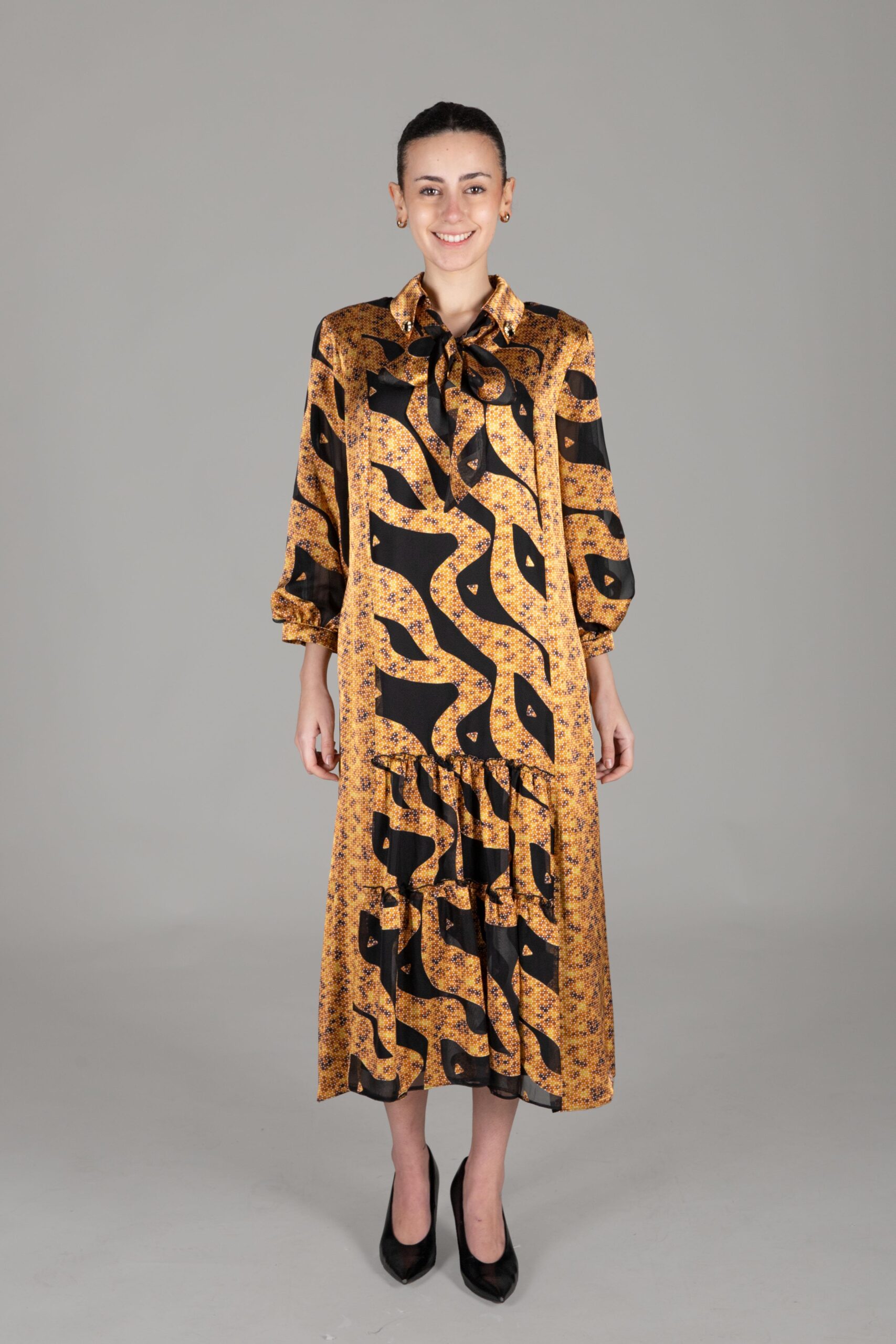 Y Neck Scarf Dress – Multicolor – Brand: GUMANIZE – Women & Kids, Baby Clothes Wholesale – TheBS Women