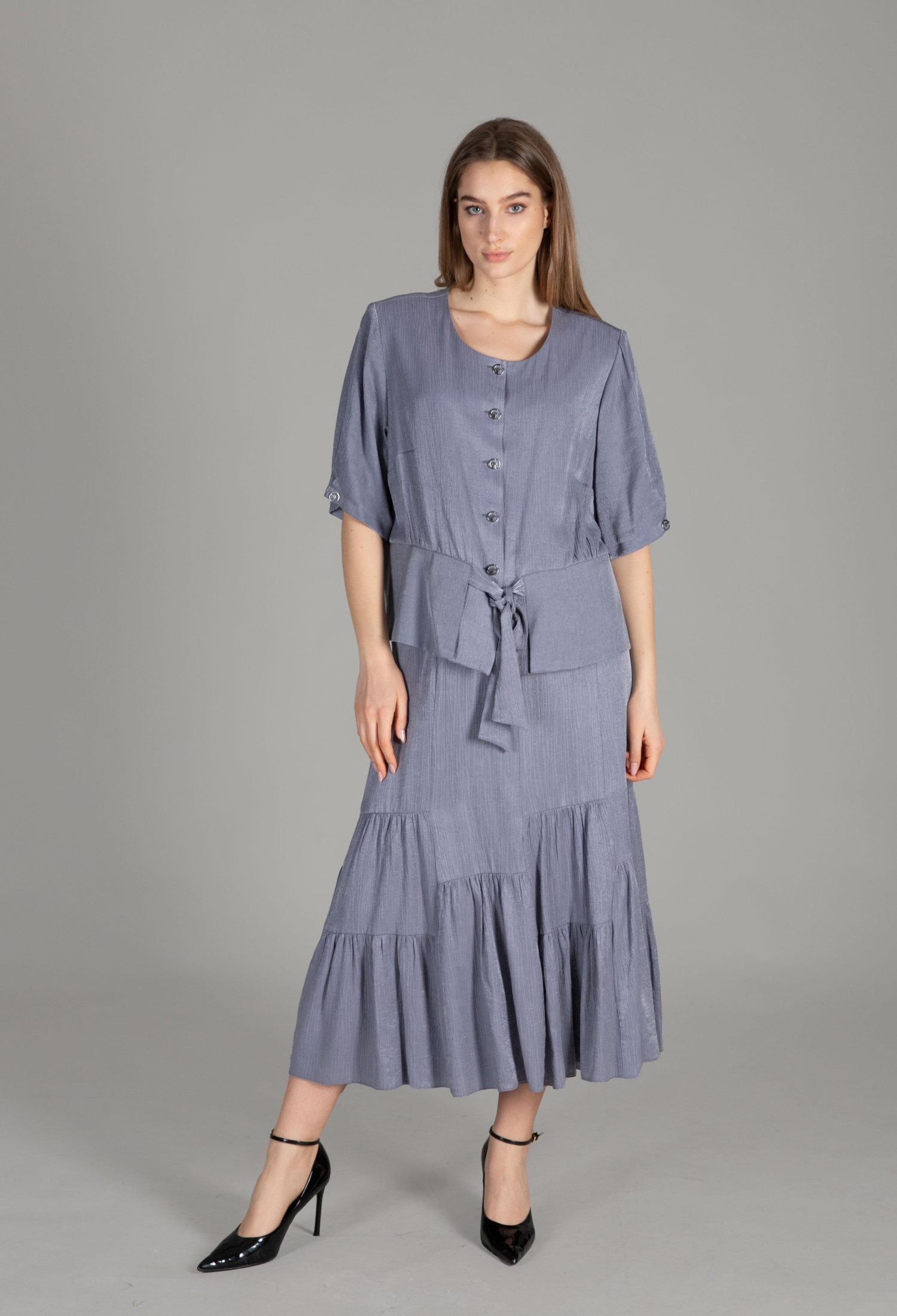 Round Neck Gown Skirt Set - Brand: GUMANIZE - Women & Kids, Baby Clothes Wholesale - TheBS Women