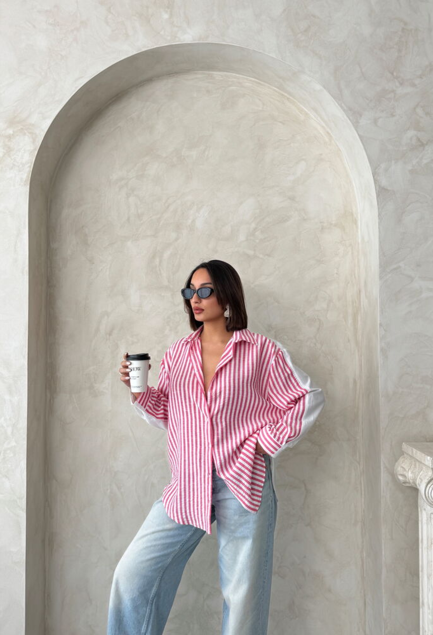 Striped Linen Shirt - Brand: Topshow - Women & Kids, Baby Clothes Wholesale - TheBS Women