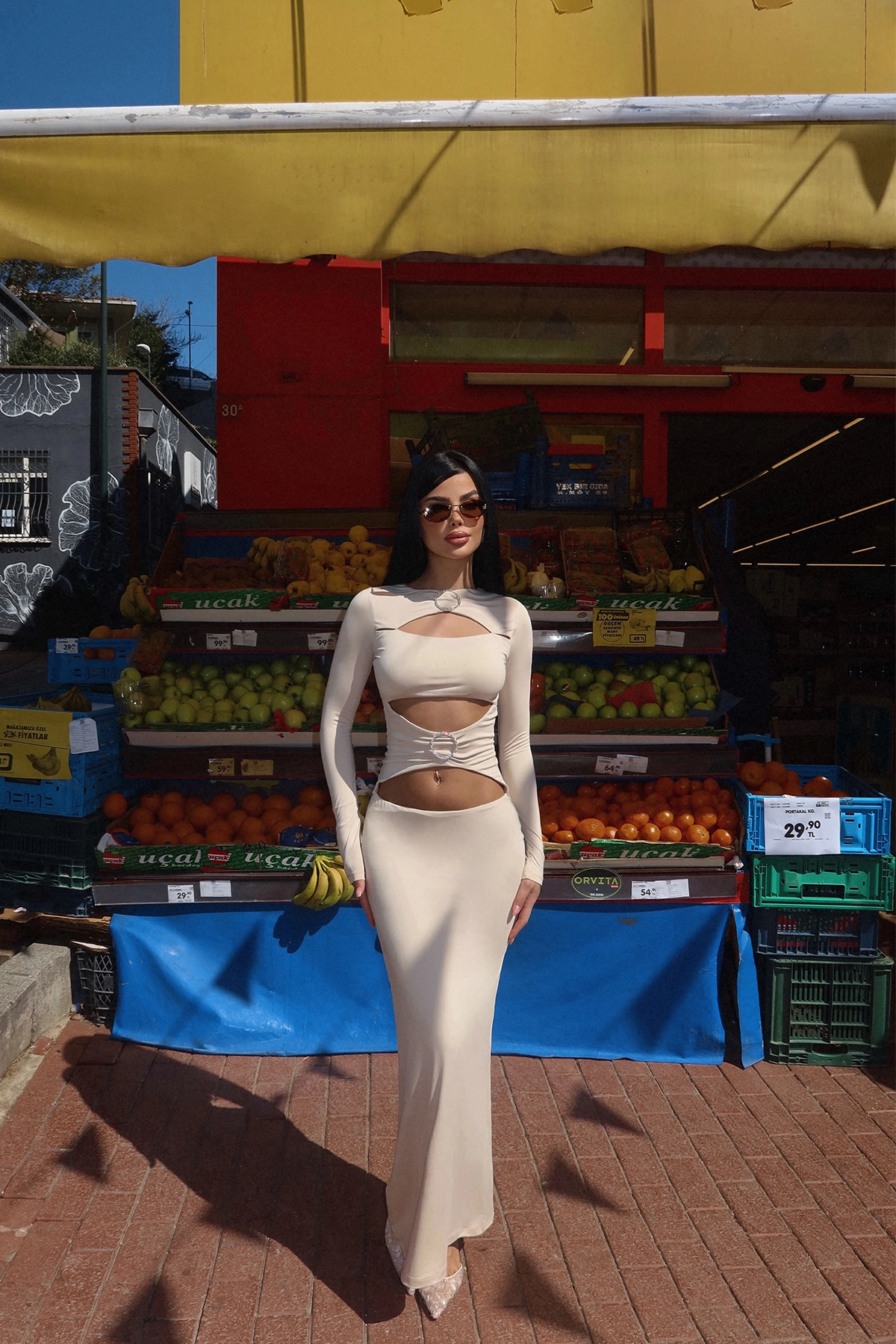 Ring Detail Long Dress - Brand: EYYO ATELIER - Women & Kids, Baby Clothes Wholesale - TheBS Women