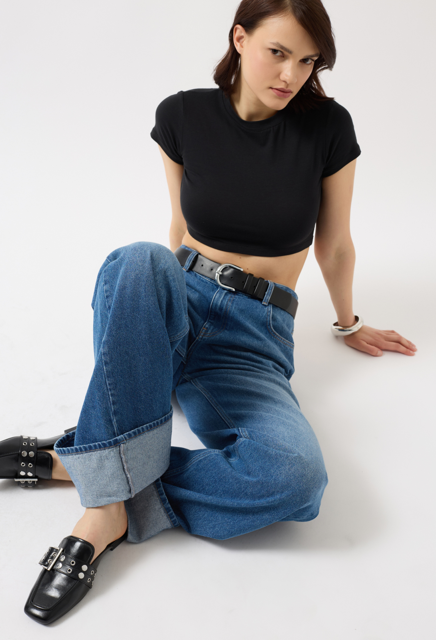 Lycra Basic Crop Tshirt - Brand: Black Fashion - Women & Kids, Baby Clothes Wholesale - TheBS Women