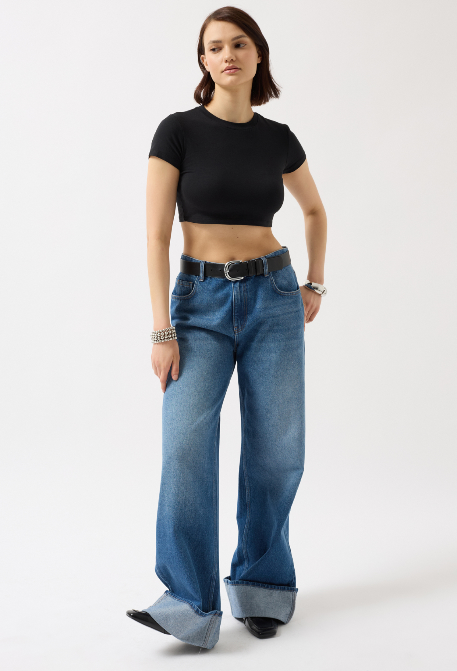 Lycra Basic Crop Tshirt - Brand: Black Fashion - Women & Kids, Baby Clothes Wholesale - TheBS Women