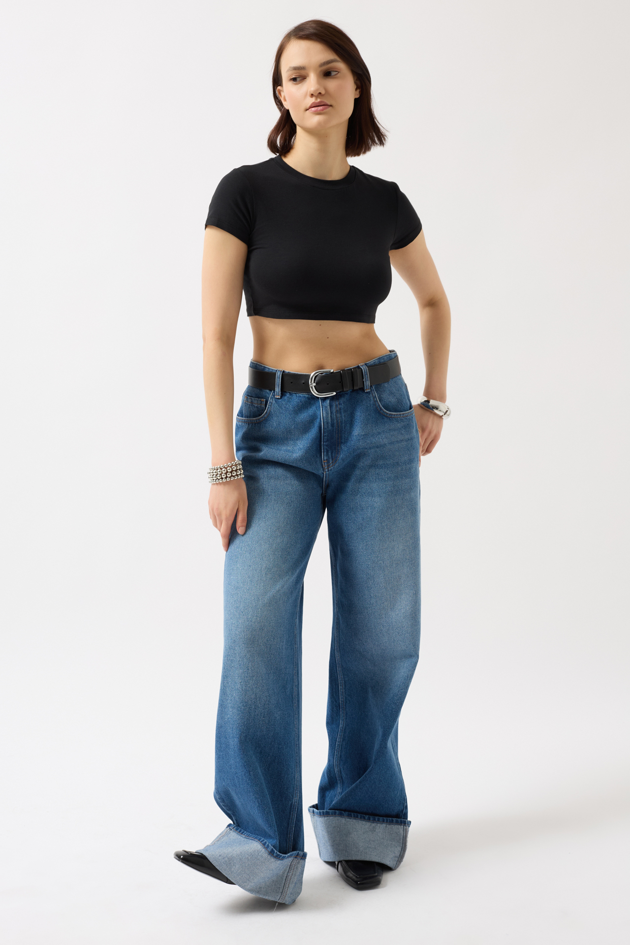 Lycra Basic Crop Tshirt – Brand: Black Fashion – Women & Kids, Baby Clothes Wholesale – TheBS Women