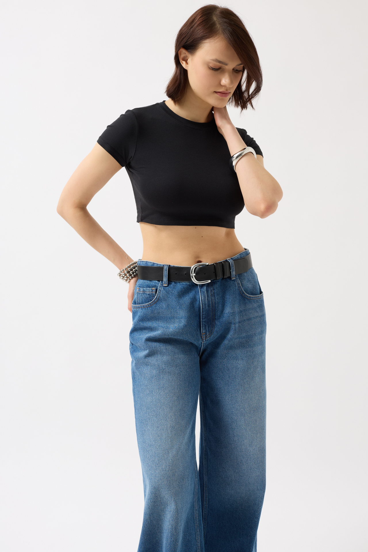 Lycra Basic Crop Tshirt – Brand: Black Fashion – Women & Kids, Baby Clothes Wholesale – TheBS Women