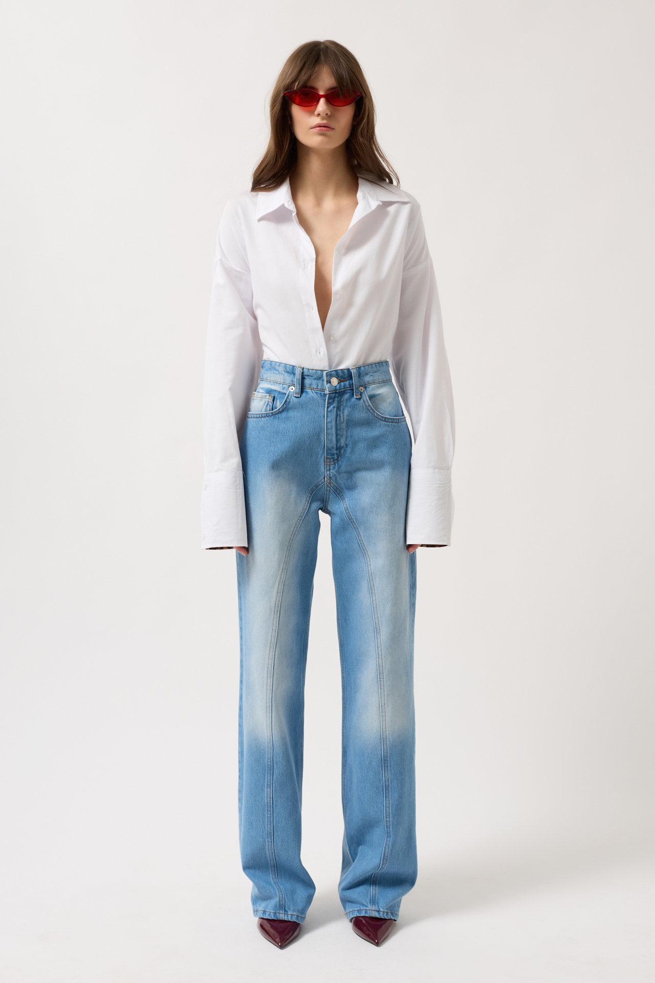 Sewing Detail Wide Leg Jean – Brand: Black Fashion – Women & Kids, Baby Clothes Wholesale – TheBS Women