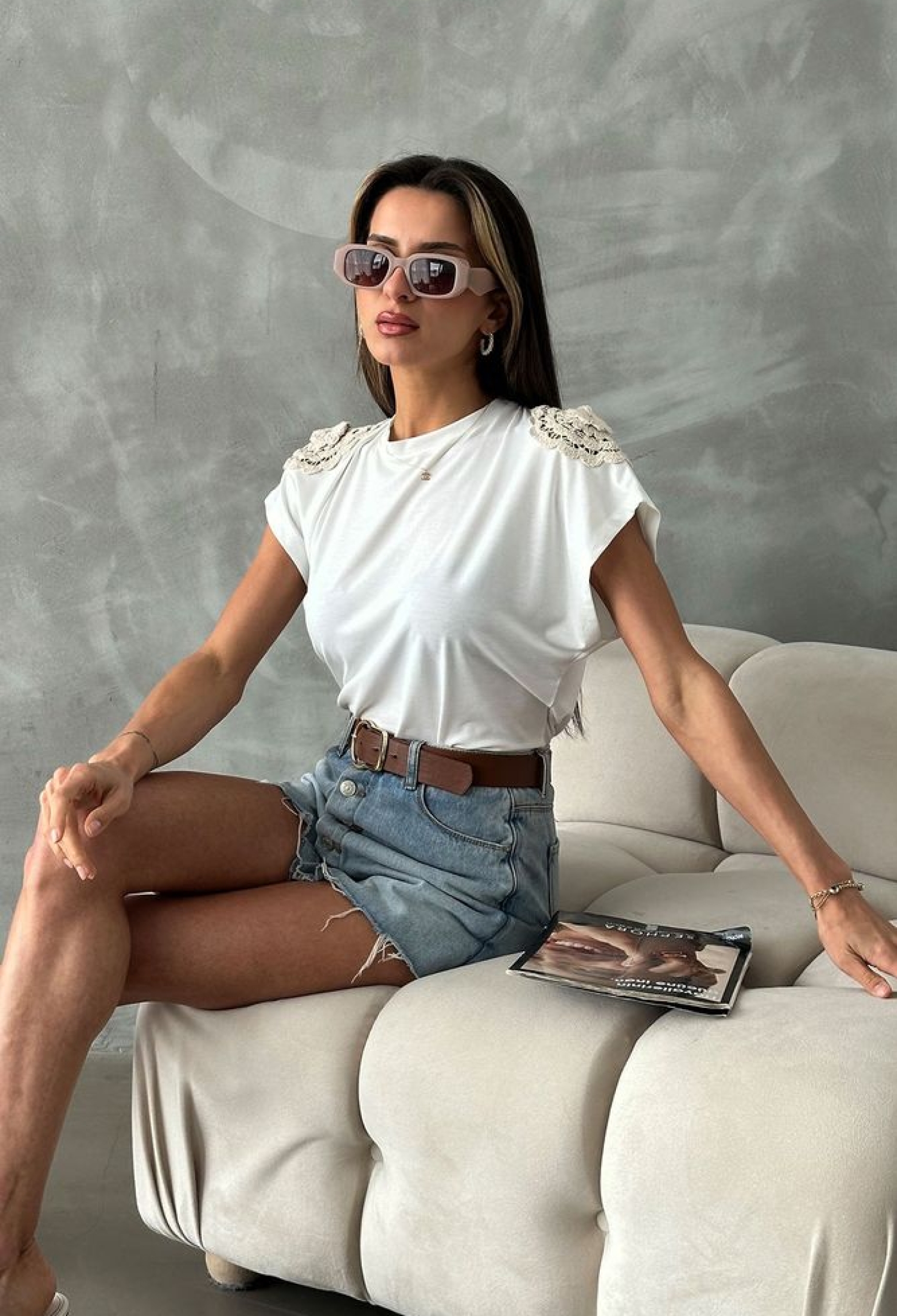 Lace Shoulder T-Shirt - Brand: Topshow - Women & Kids, Baby Clothes Wholesale - TheBS Women