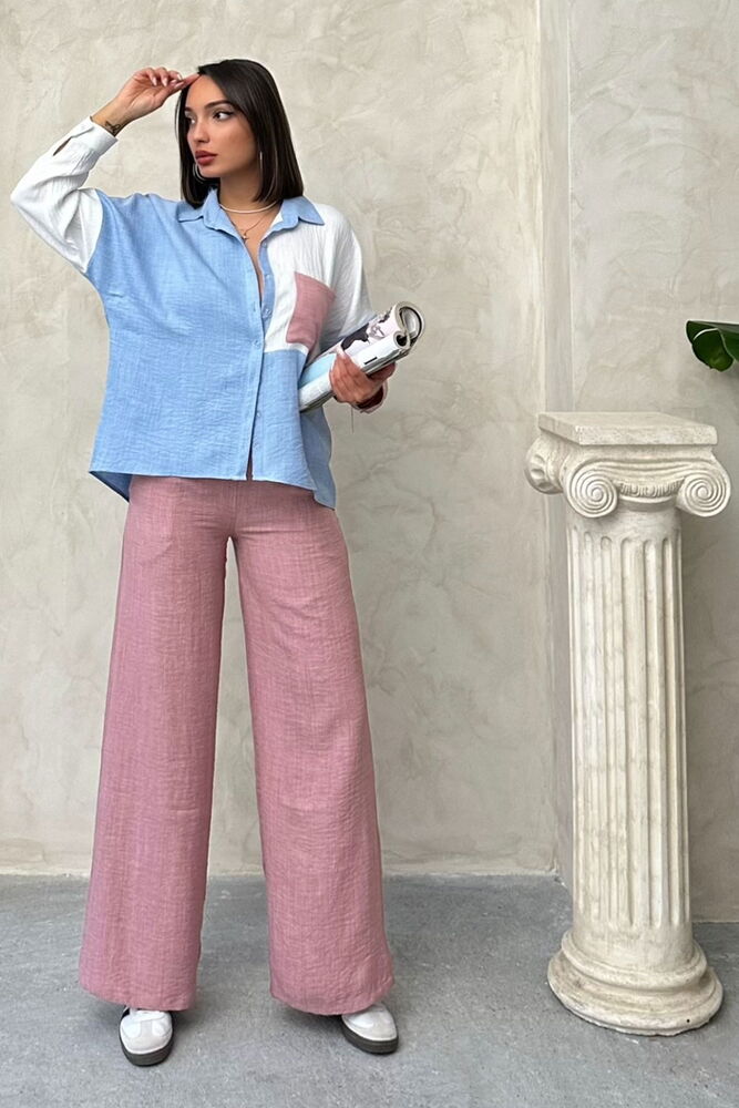 Powder Linen Trousers – Brand: Topshow – Women & Kids, Baby Clothes Wholesale – TheBS Women