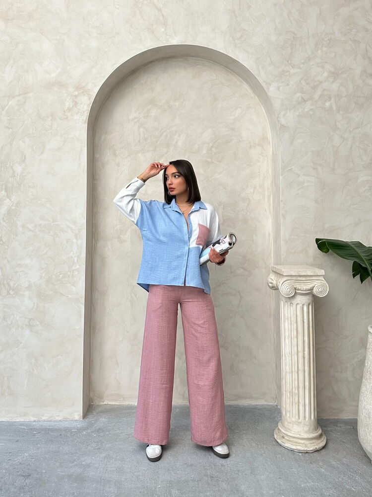 Powder Linen Trousers – Brand: Topshow – Women & Kids, Baby Clothes Wholesale – TheBS Women
