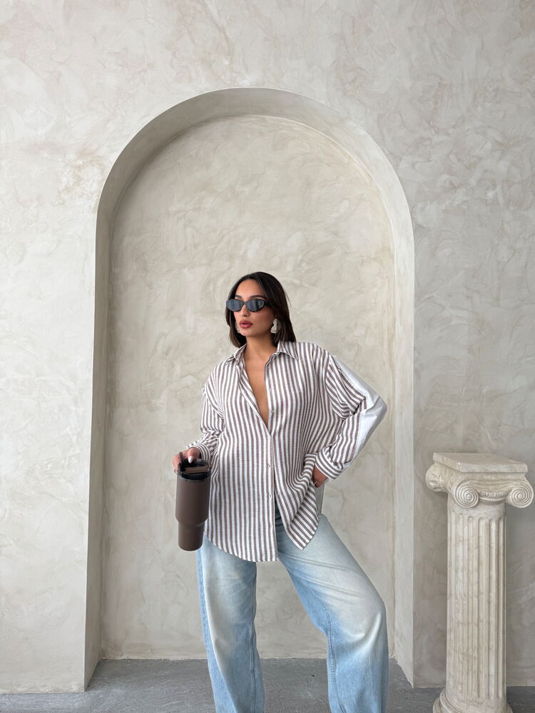 Striped Linen Shirt – Brand: Topshow – Women & Kids, Baby Clothes Wholesale – TheBS Women