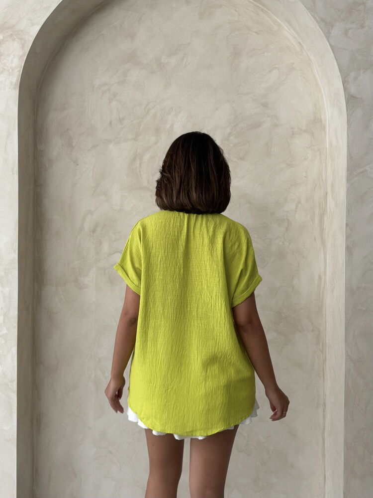 Linen Raw Pocket Applique Pocket Linen Wholesale Shirt – Brand: Topshow – Women & Kids, Baby Clothes Wholesale – TheBS Women