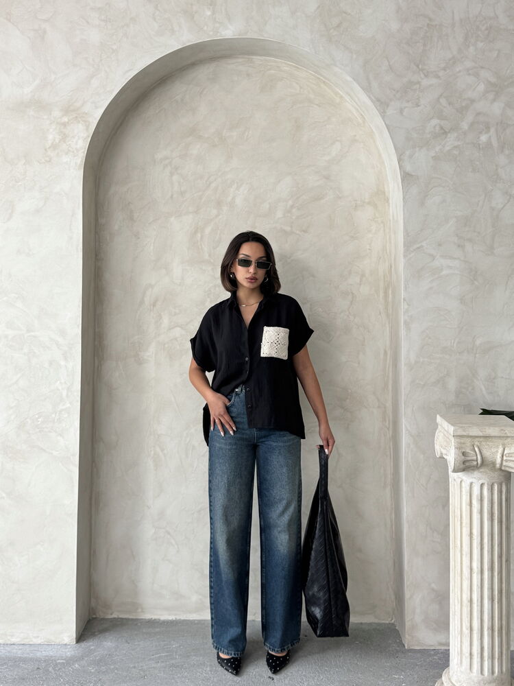 Linen Raw Pocket Applique Pocket Linen Wholesale Shirt – Brand: Topshow – Women & Kids, Baby Clothes Wholesale – TheBS Women