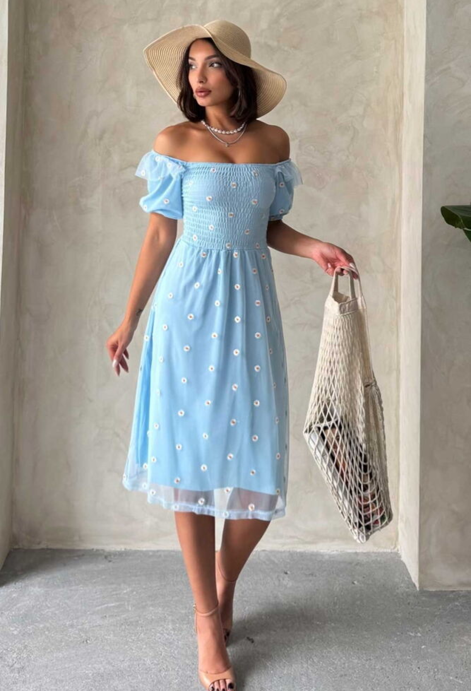 Boat Neck Chest Gipeli Wholesale Dress - Brand: Topshow - Women & Kids, Baby Clothes Wholesale - TheBS Women