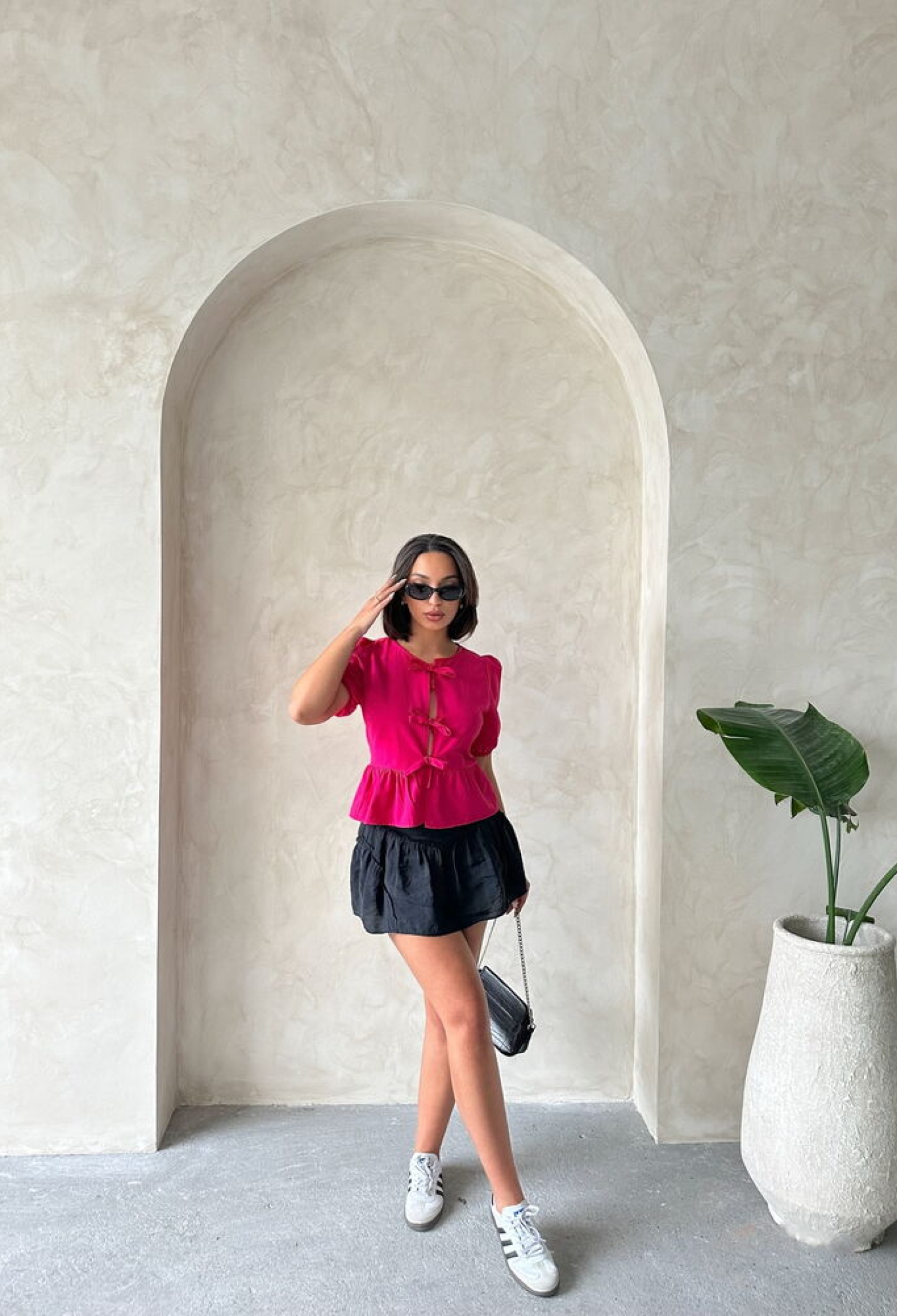 Front Tie Poplin Wholesale Blouse - Brand: Topshow - Women & Kids, Baby Clothes Wholesale - TheBS Women