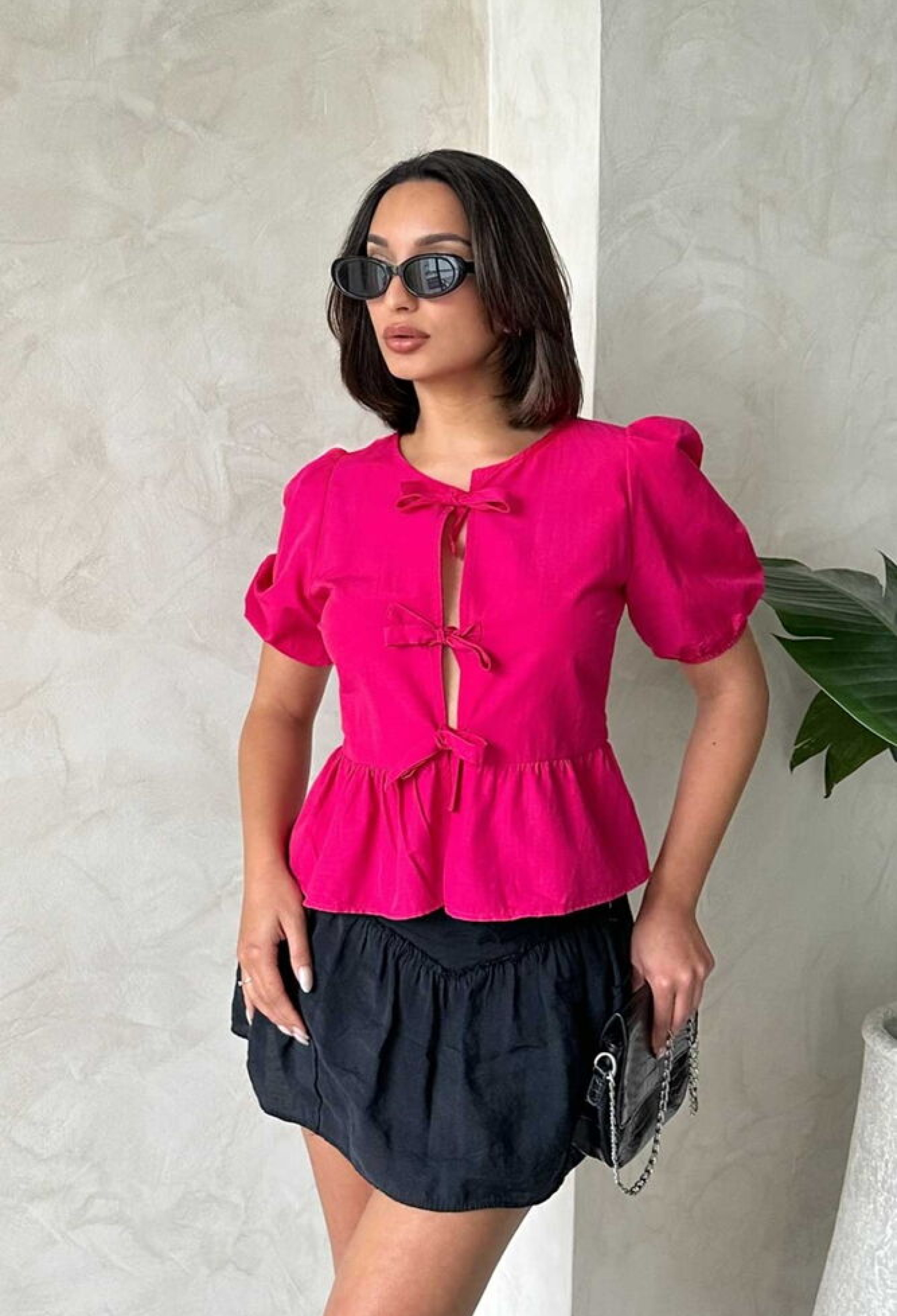 Front Tie Poplin Wholesale Blouse - Brand: Topshow - Women & Kids, Baby Clothes Wholesale - TheBS Women