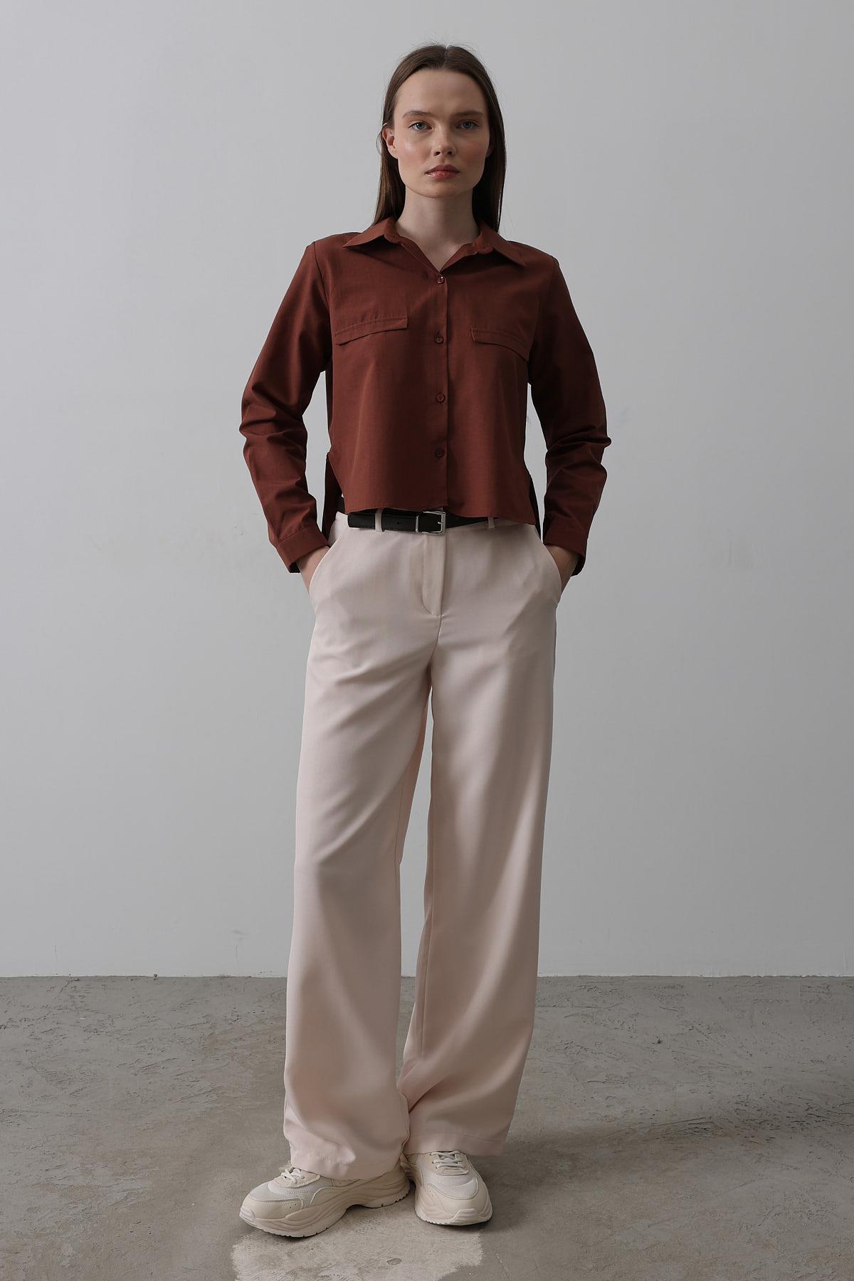 Belted Palazzo Pants – Powder – Brand: Reyon – Women & Kids, Baby Clothes Wholesale – TheBS Women