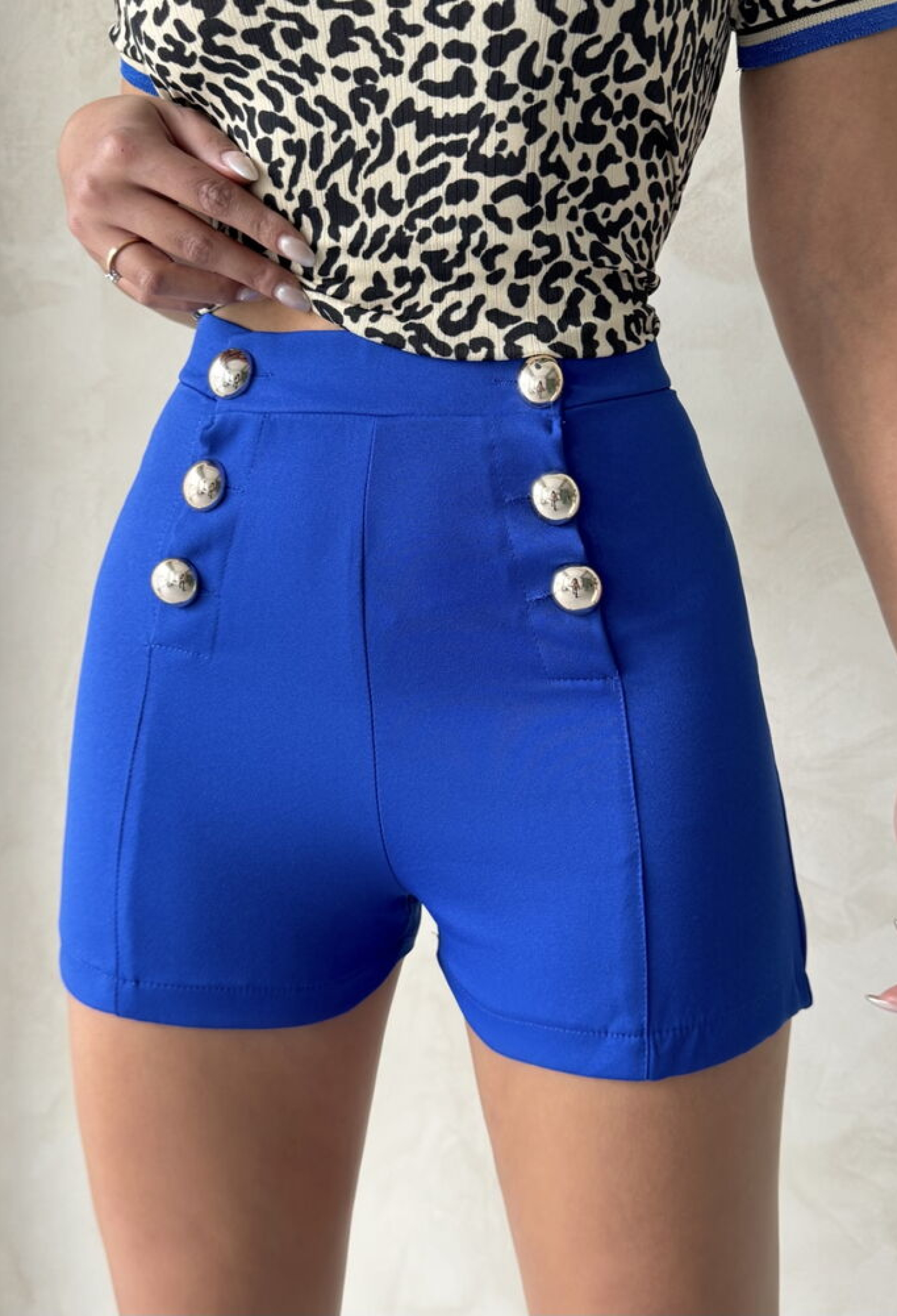 Saks Ornament Buttoned Wholesale Shorts - Brand: Topshow - Women & Kids, Baby Clothes Wholesale - TheBS Women